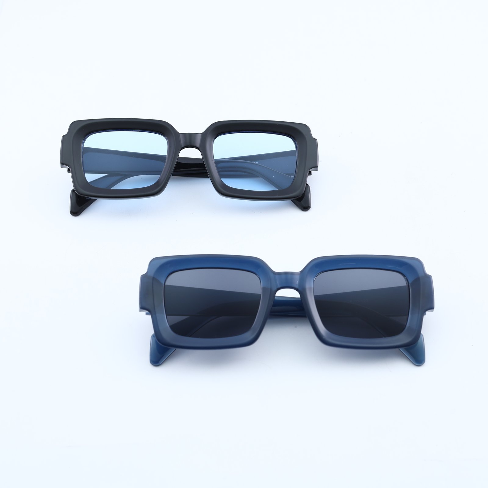 OG Azure Noir | Classic Square Blue Tint Sunglasses