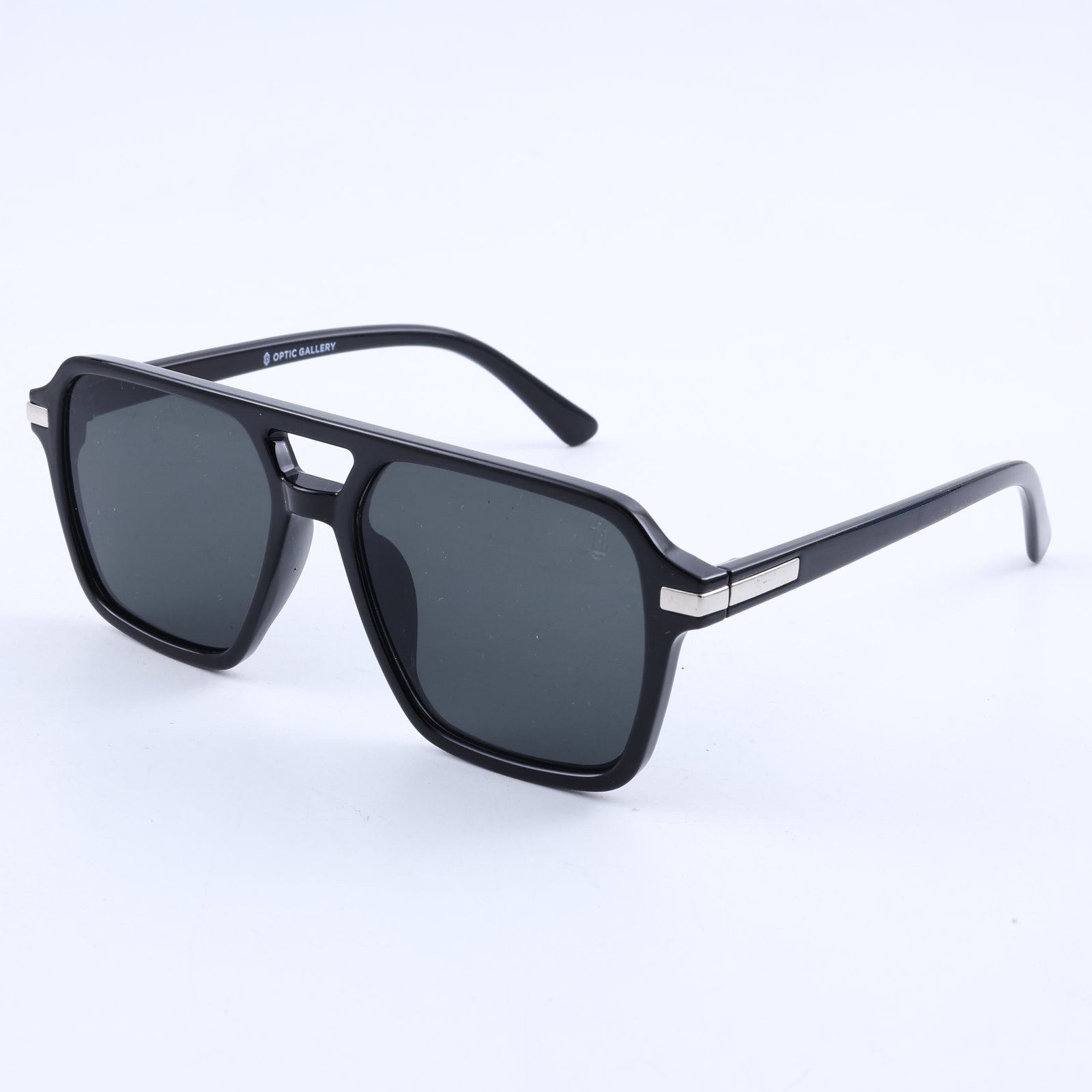 OG Azure Titan | Luxury Black Navigator Sunglasses with Ice Blue Lenses