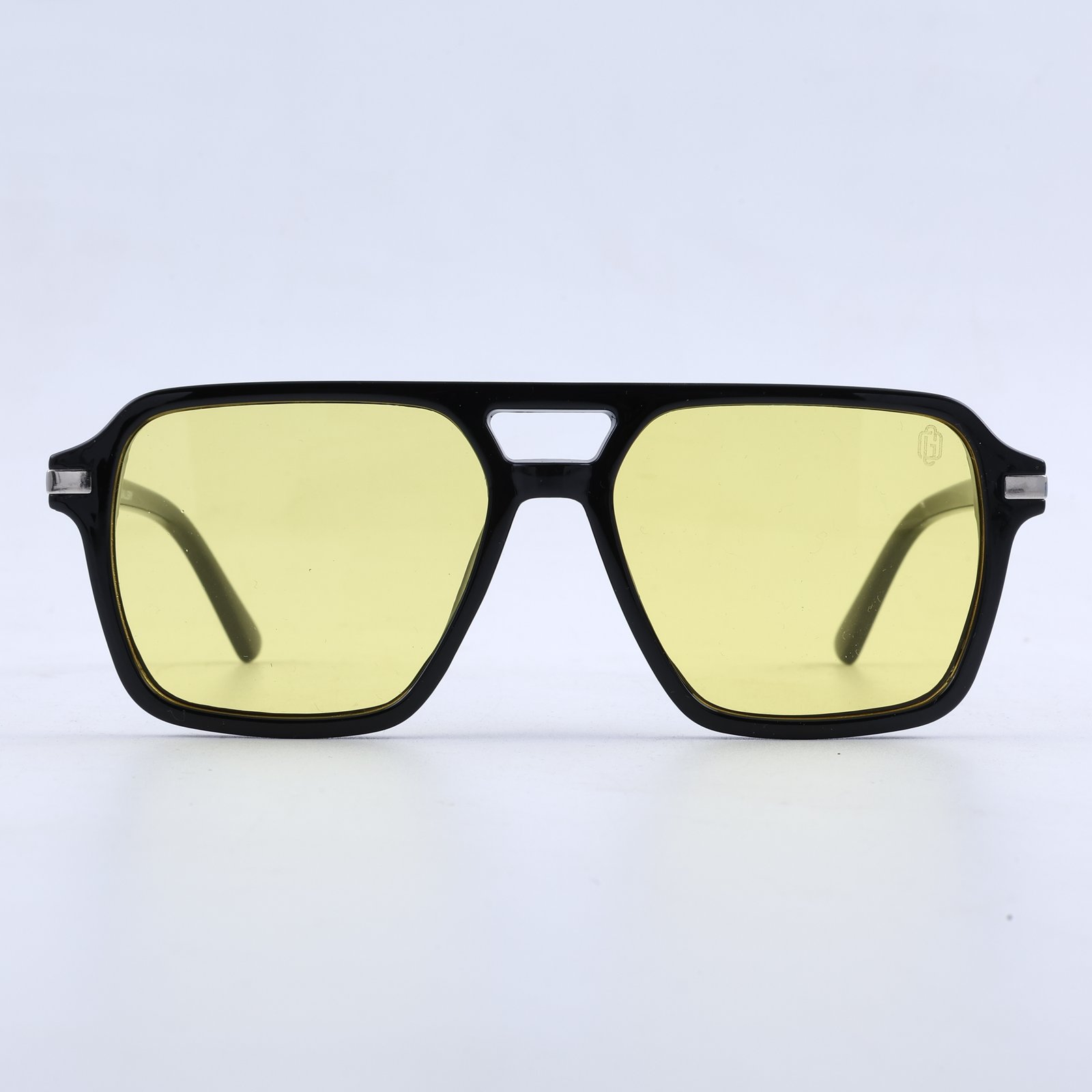 OG Azure Titan | Luxury Black Navigator Sunglasses with Ice Blue Lenses