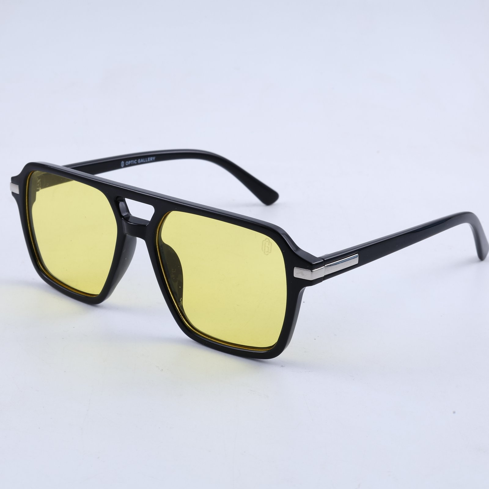OG Azure Titan | Luxury Black Navigator Sunglasses with Ice Blue Lenses