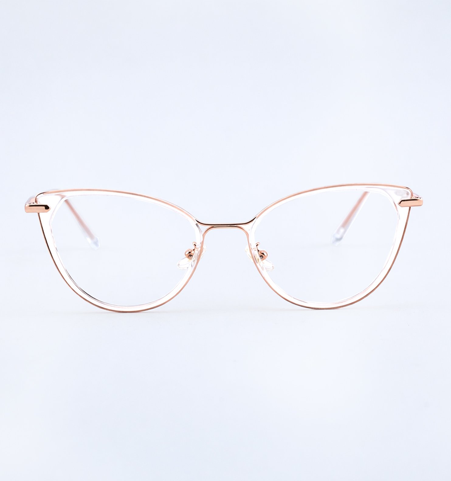 OG Bella CatEye Full Rim Eyeglasses for Women | Elegant & Stylish Optical Frame | Matte Charcoal, Light Rose Gold & Blush Rose