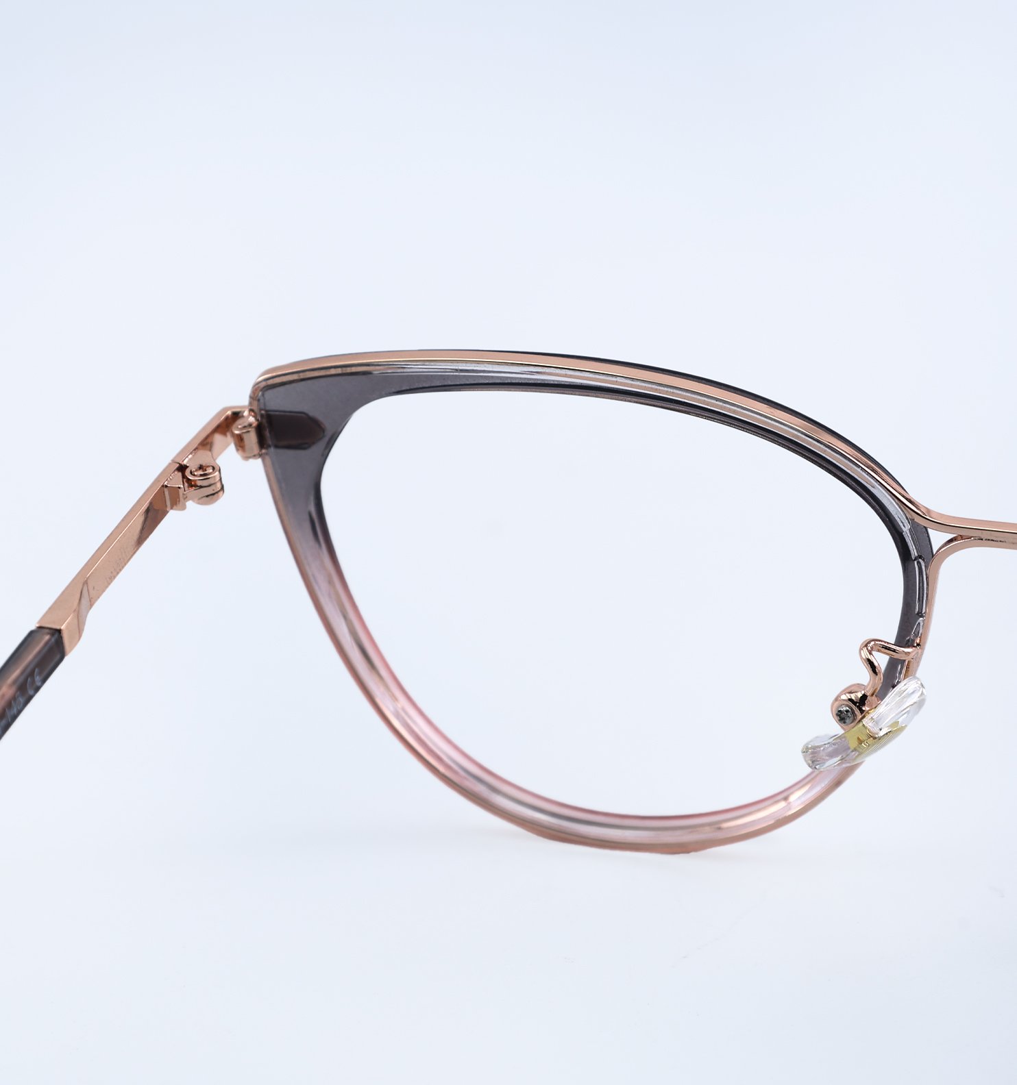 OG Bella CatEye Full Rim Eyeglasses for Women | Elegant & Stylish Optical Frame | Matte Charcoal, Light Rose Gold & Blush Rose