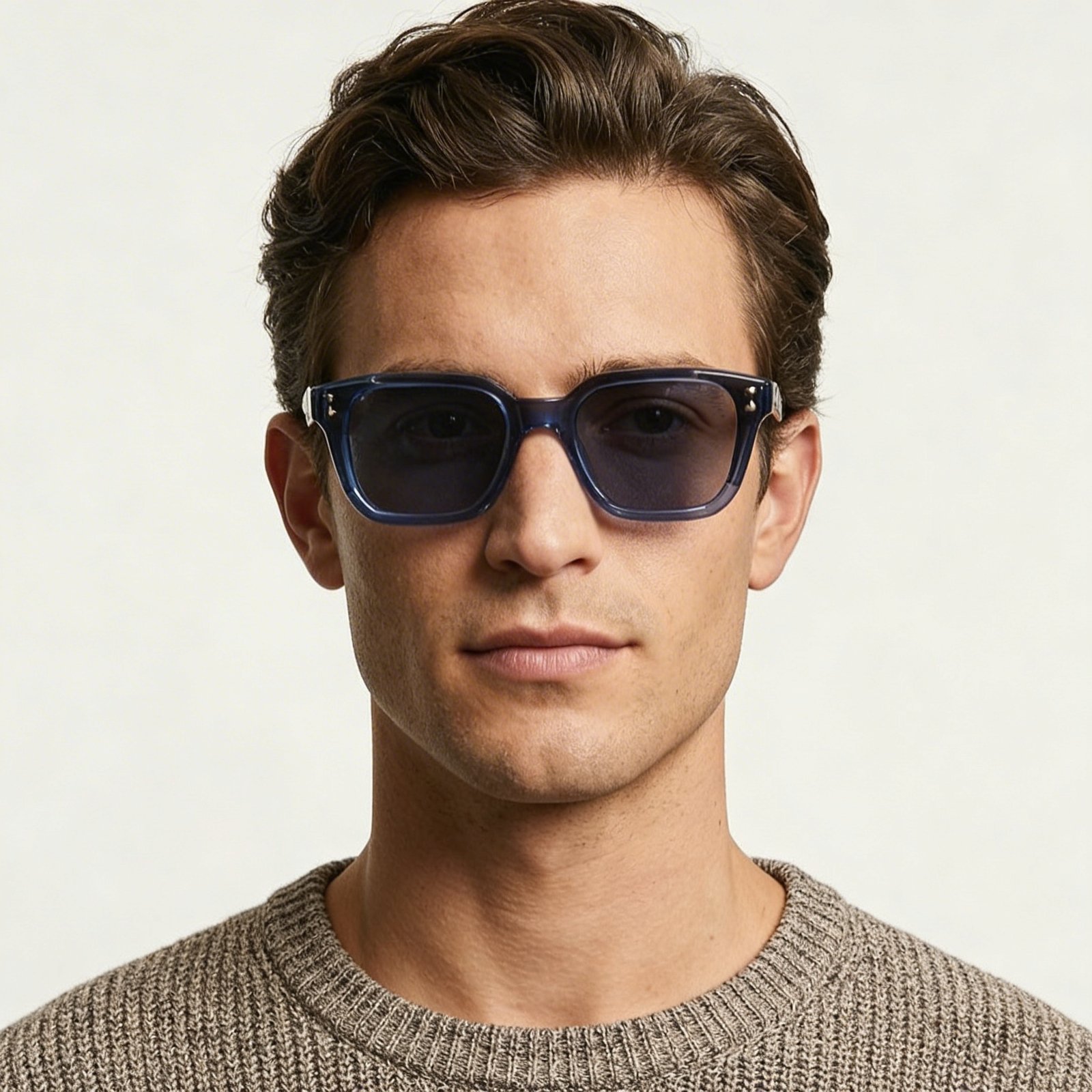 OG Blue Havana | Crystal Blue Square Sunglasses