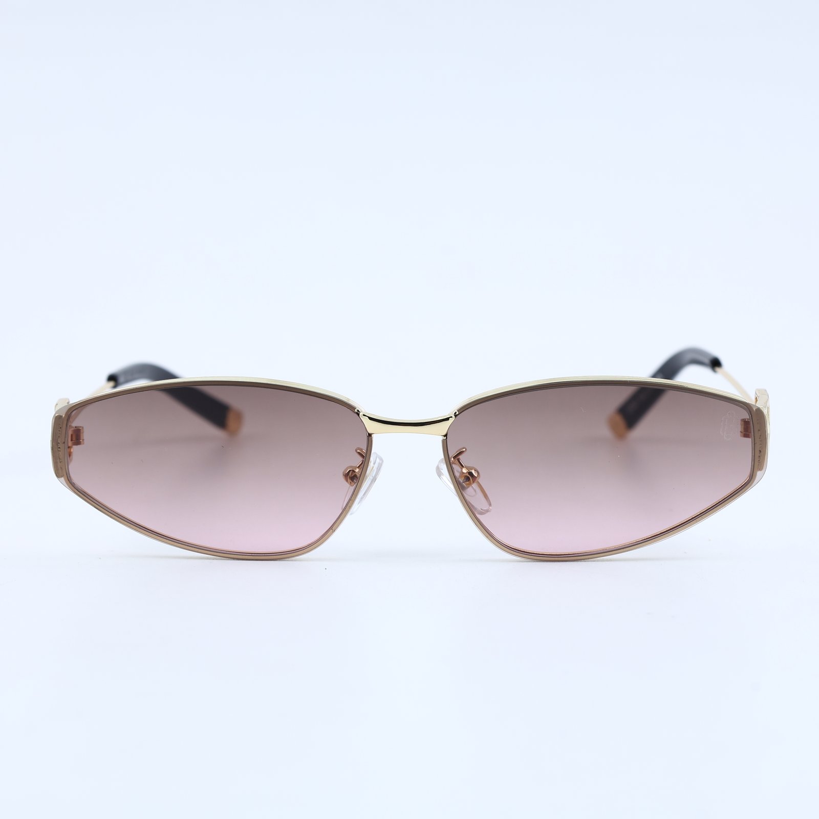OG Blush Curve | Gold Slim Cat-Eye Pink Tint Sunglasses