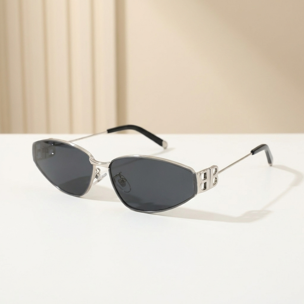 OG Blush Curve | Gold Slim Cat-Eye Pink Tint Sunglasses