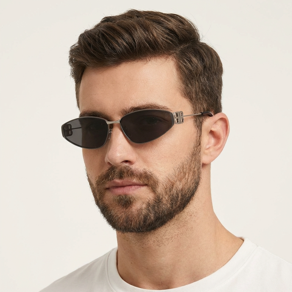 OG Blush Curve | Gold Slim Cat-Eye Pink Tint Sunglasses