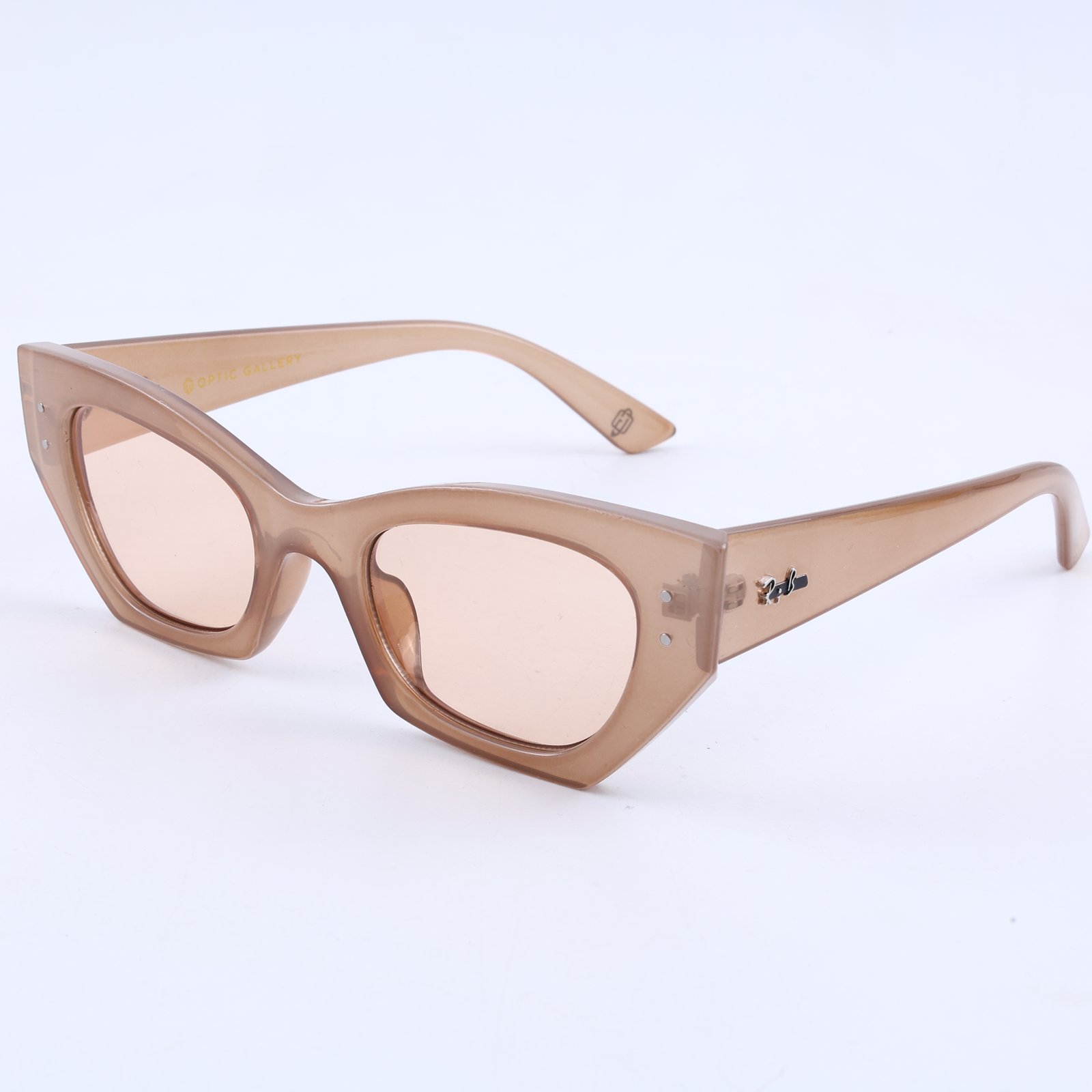 OG Blush Edge Luxe | Angular Cat-Eye Peach Tint Sunglasses