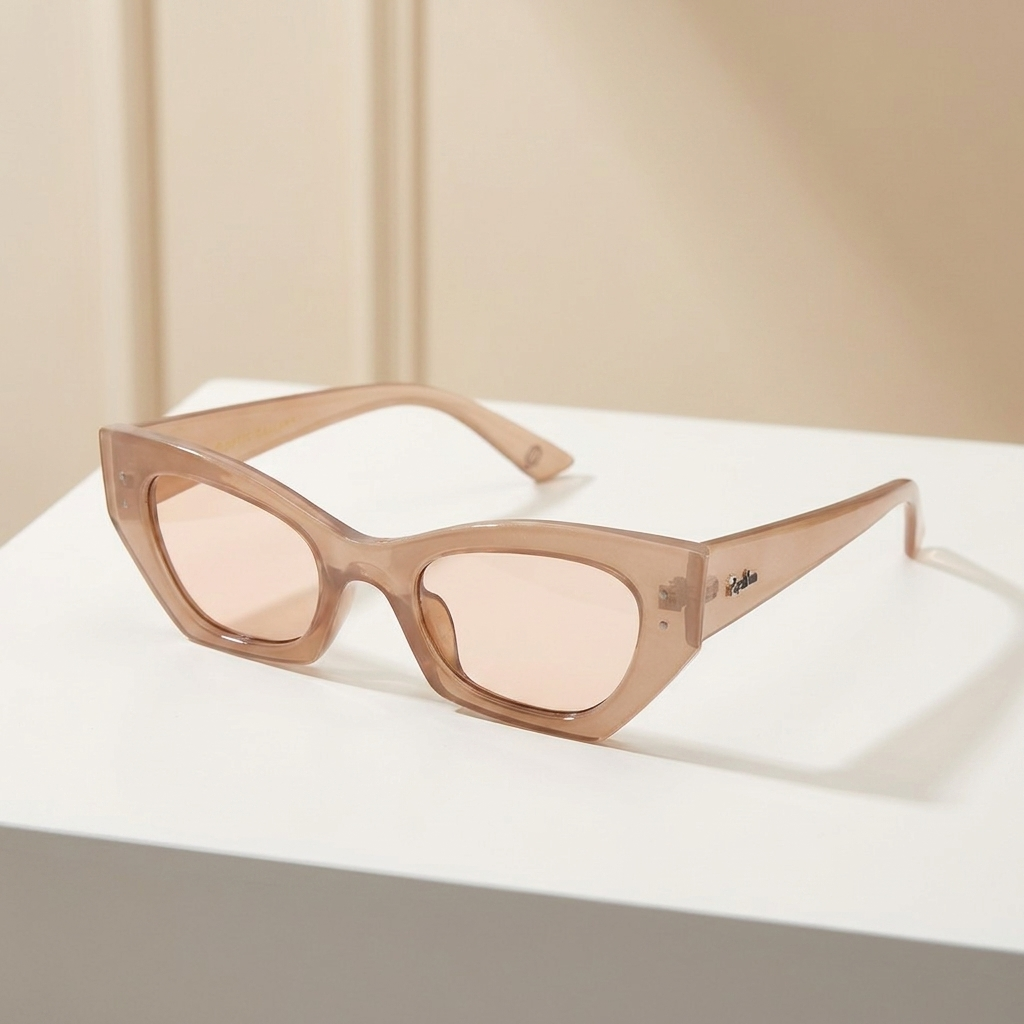 OG Blush Edge Luxe | Angular Cat-Eye Peach Tint Sunglasses