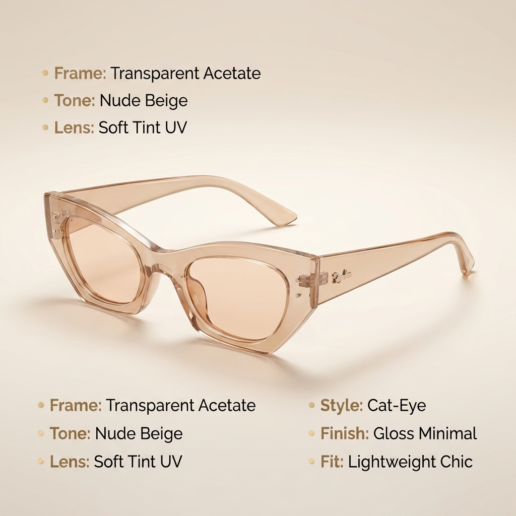 OG Blush Edge Luxe | Angular Cat-Eye Peach Tint Sunglasses