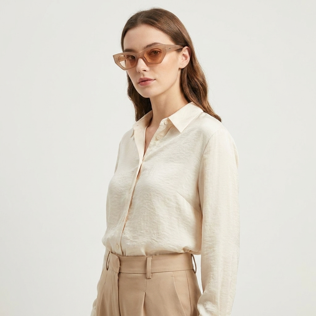 OG Blush Edge Luxe | Angular Cat-Eye Peach Tint Sunglasses