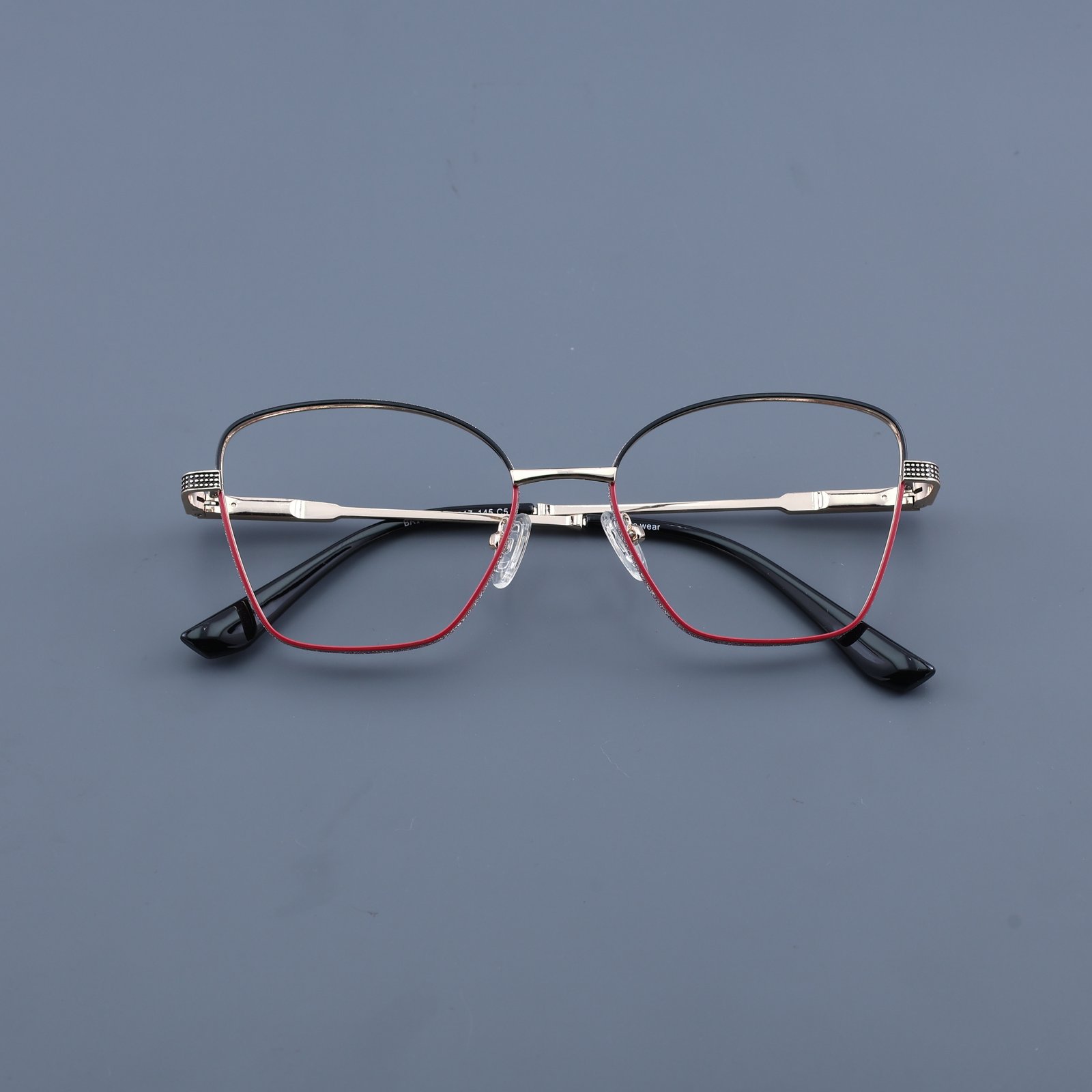 OG Blush Steel | Dual Tone Square Metal Eyeglasses