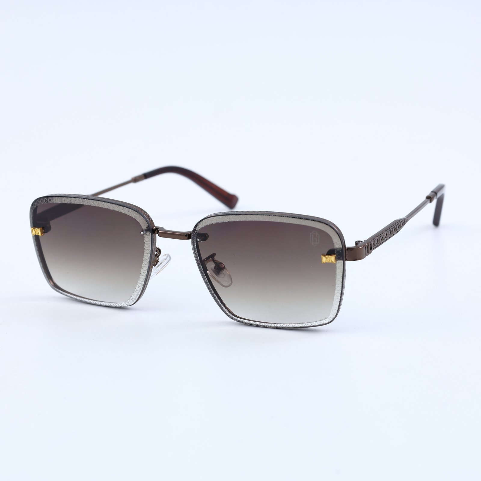 OG Bronze Luxe | Crystal Edge Square Gradient Sunglasses