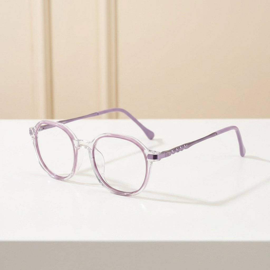OG Candy Bloom | Pink Crystal Round Eyeglasses