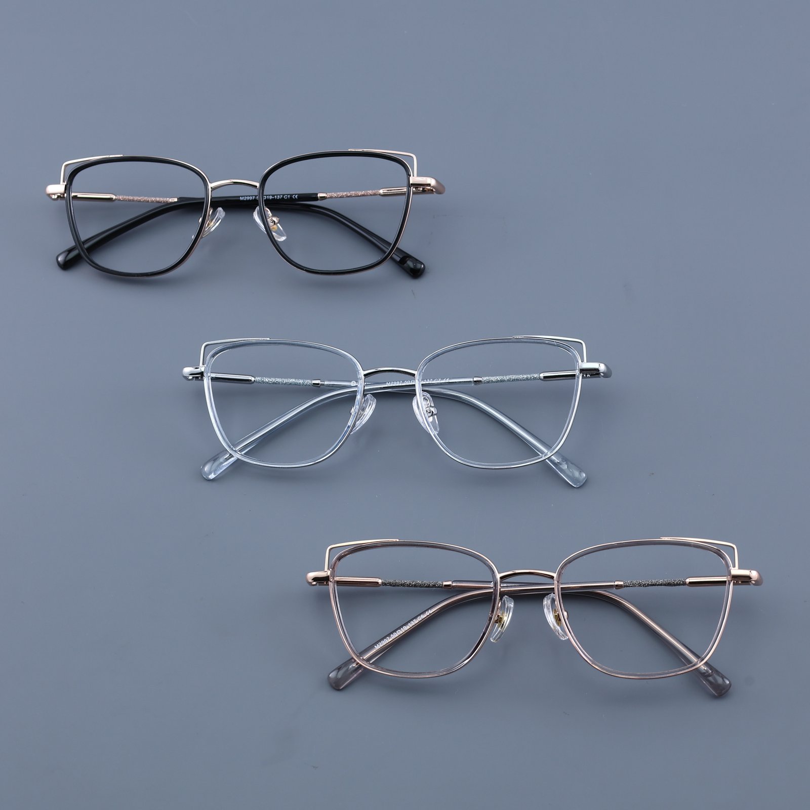 OG Cat Eye | Blush Pink Square Metal Eyeglasses