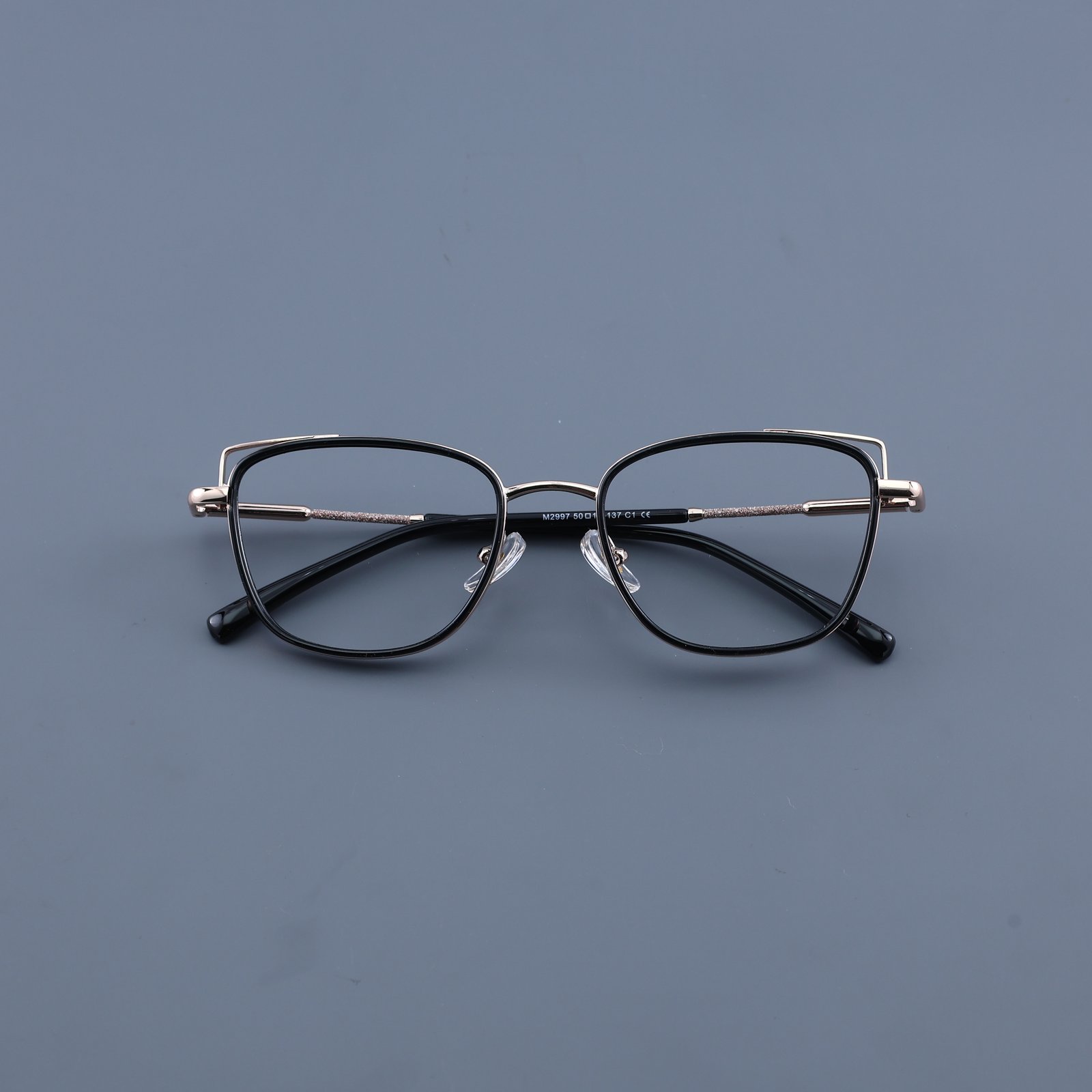 OG Cat Eye | Blush Pink Square Metal Eyeglasses