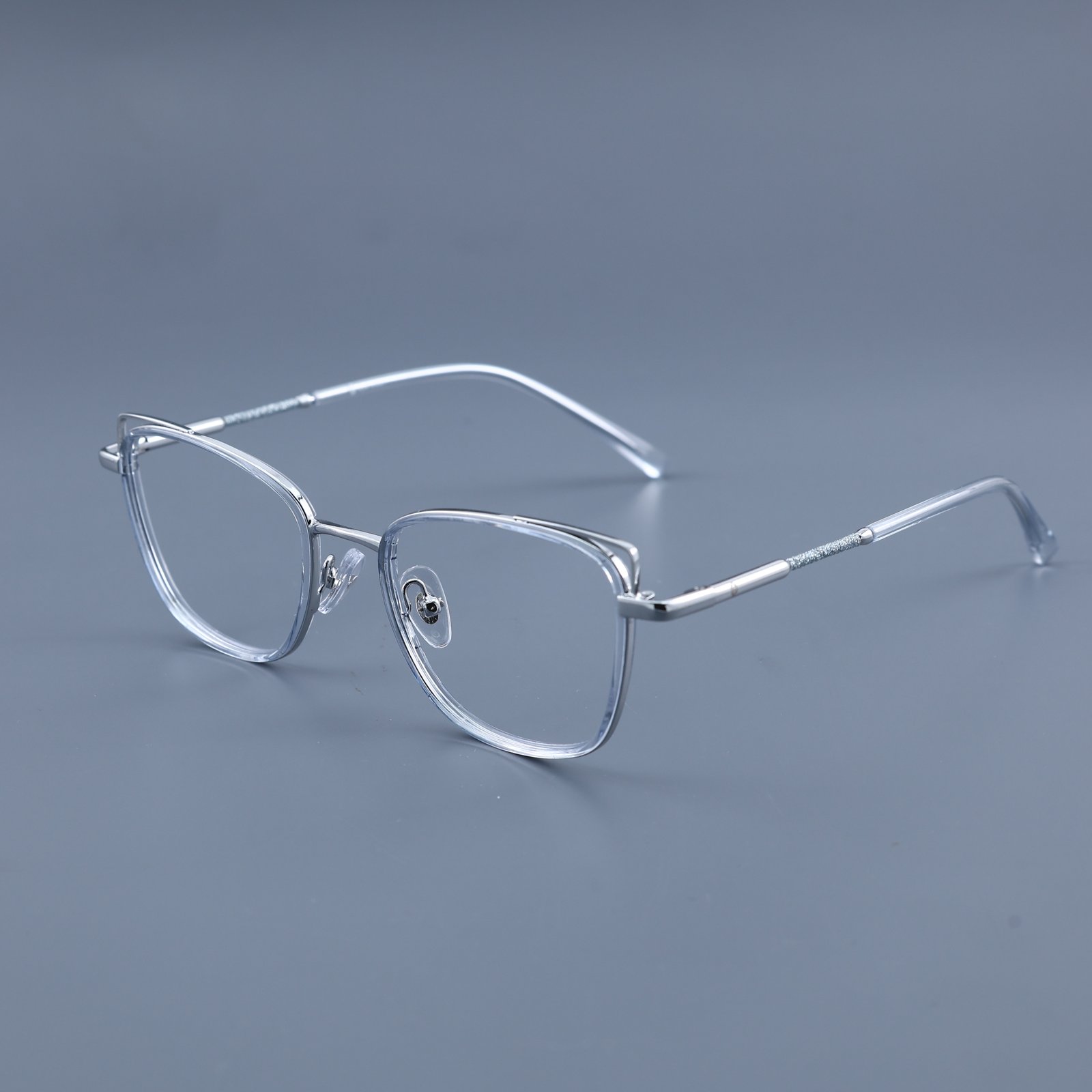 OG Cat Eye | Blush Pink Square Metal Eyeglasses