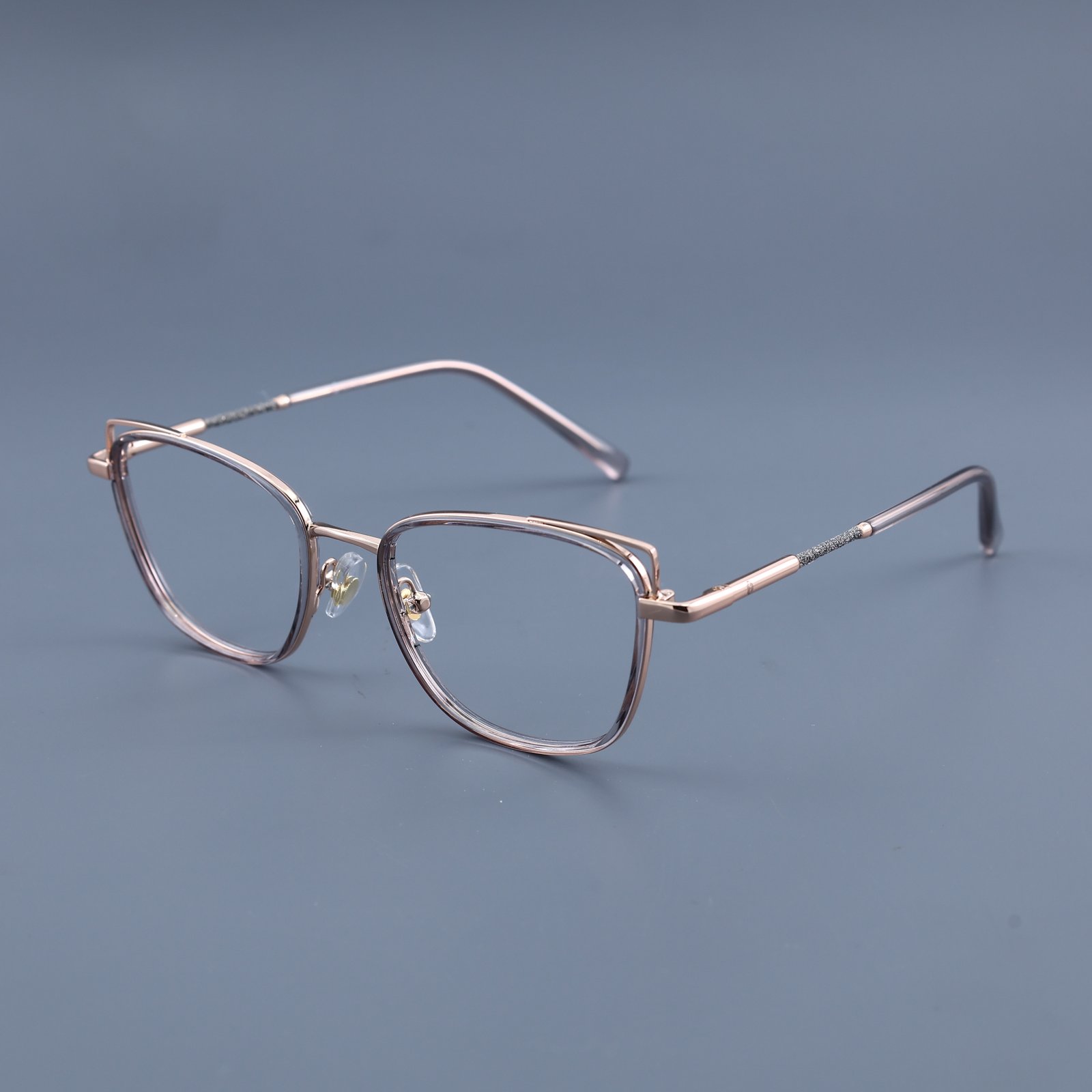 OG Cat Eye | Blush Pink Square Metal Eyeglasses