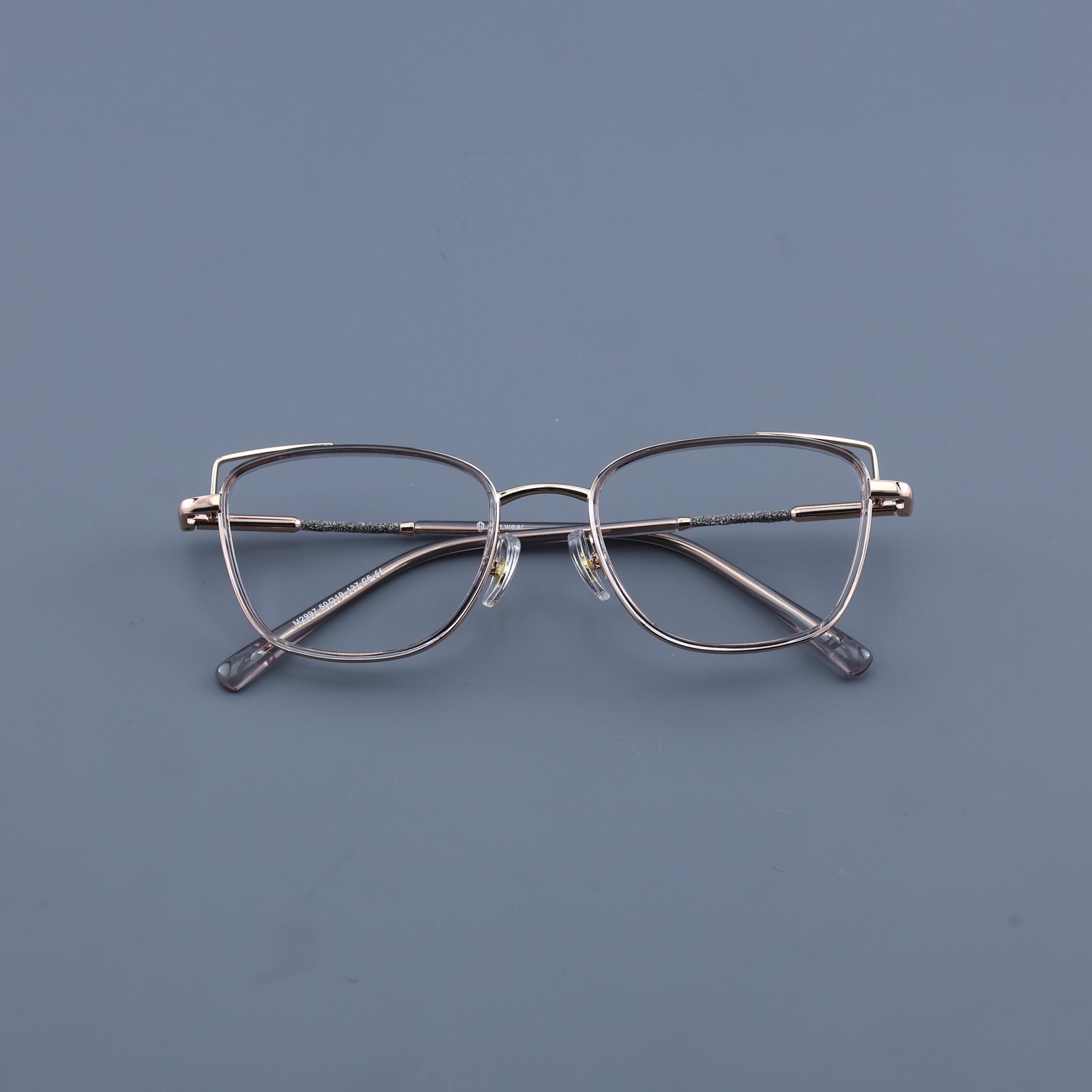 OG Cat Eye | Blush Pink Square Metal Eyeglasses