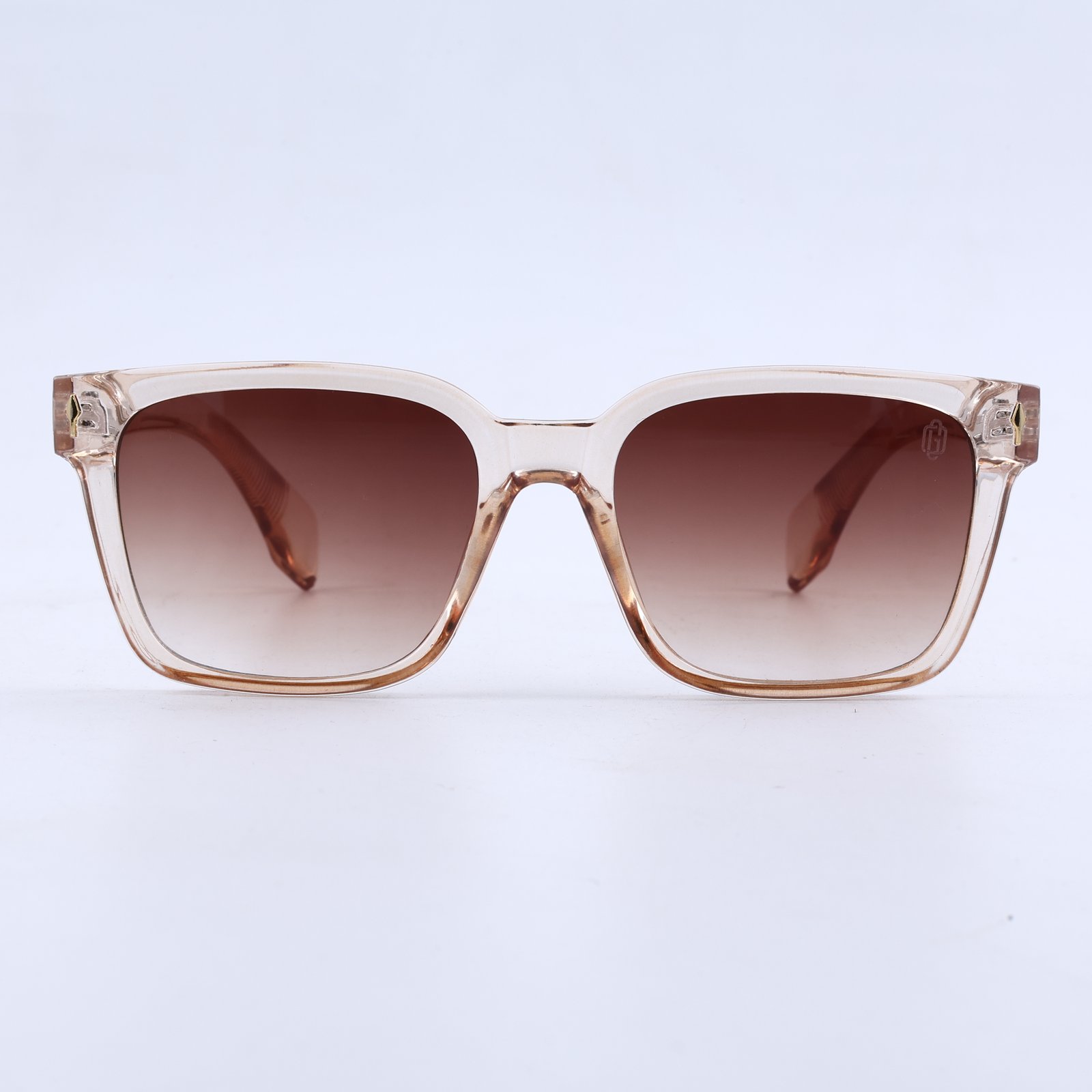 OG Champagne Royale | Luxury Crystal Champagne Square Sunglasses with Brown Gradient Lenses