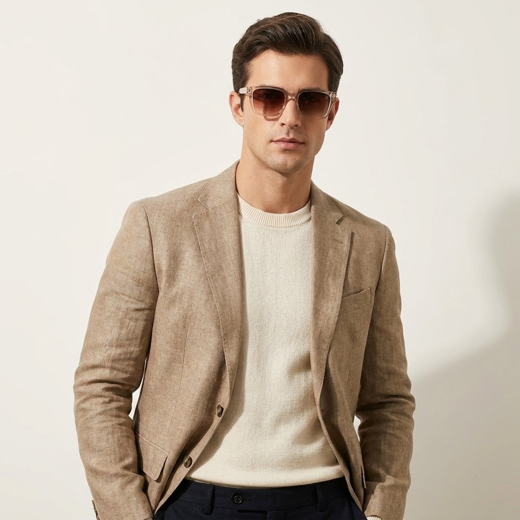 OG Champagne Royale | Luxury Crystal Champagne Square Sunglasses with Brown Gradient Lenses
