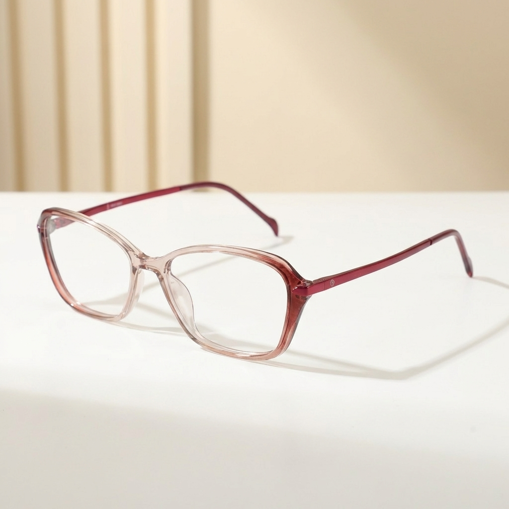 OG Cherry Glow | Red Gradient Square Eyeglasses