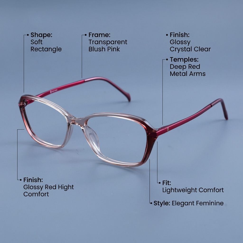 OG Cherry Glow | Red Gradient Square Eyeglasses