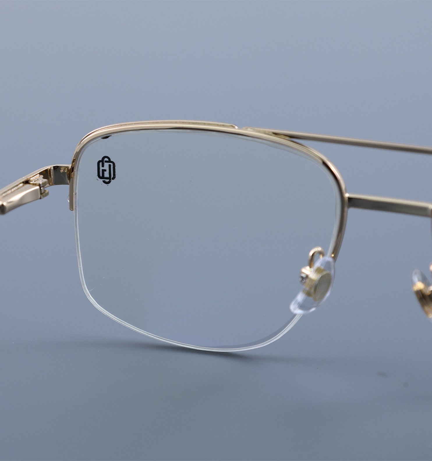 OG Clear Line Half Rim Metal Optical Frame | Lightweight & Professional Eyewear