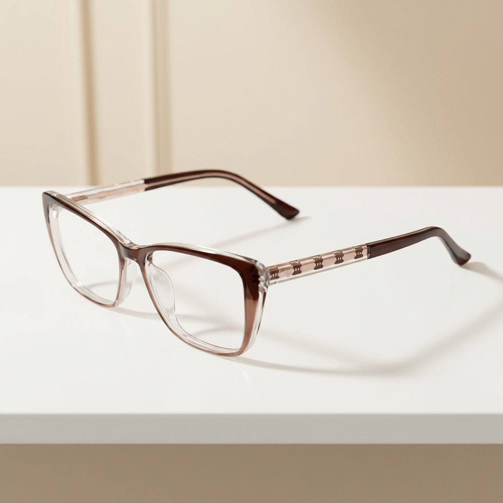 OG Cocoa Fade | Brown Gradient Square Eyeglasses
