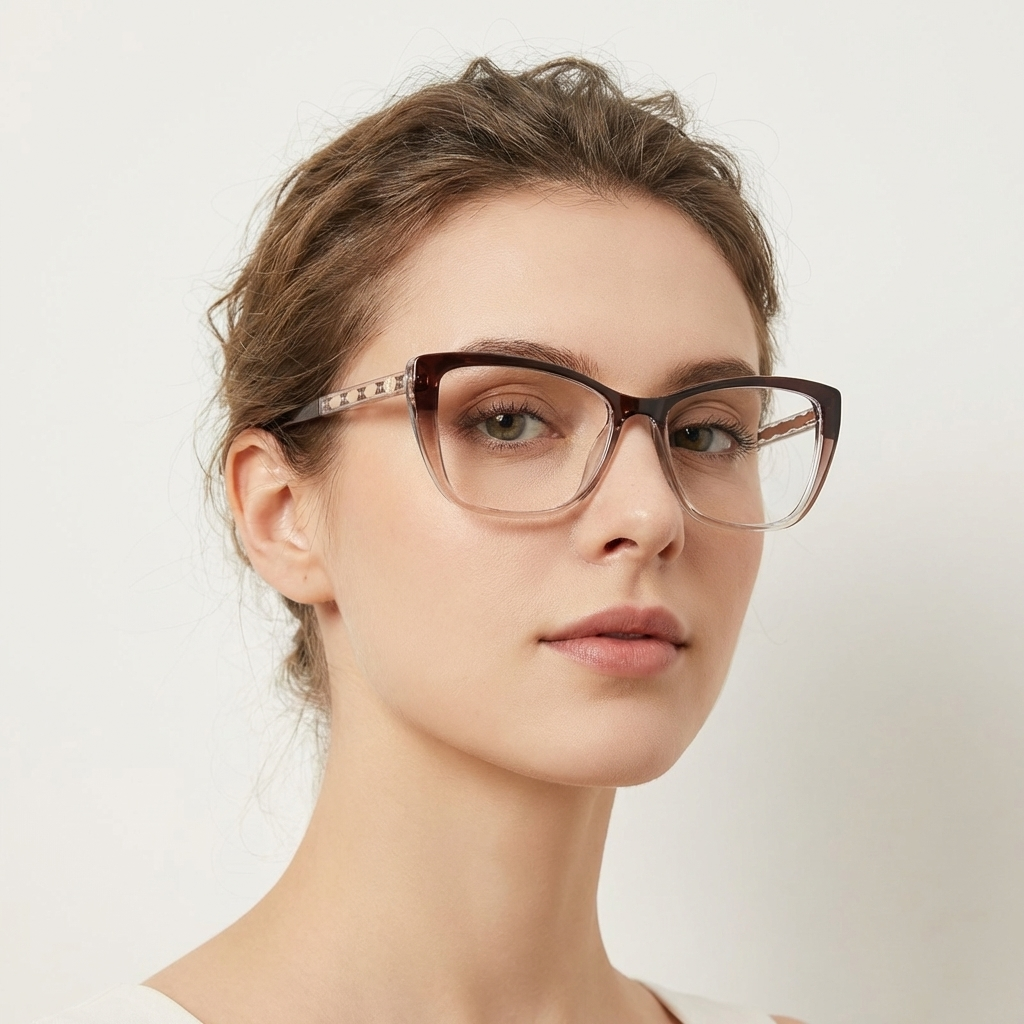 OG Cocoa Fade | Brown Gradient Square Eyeglasses
