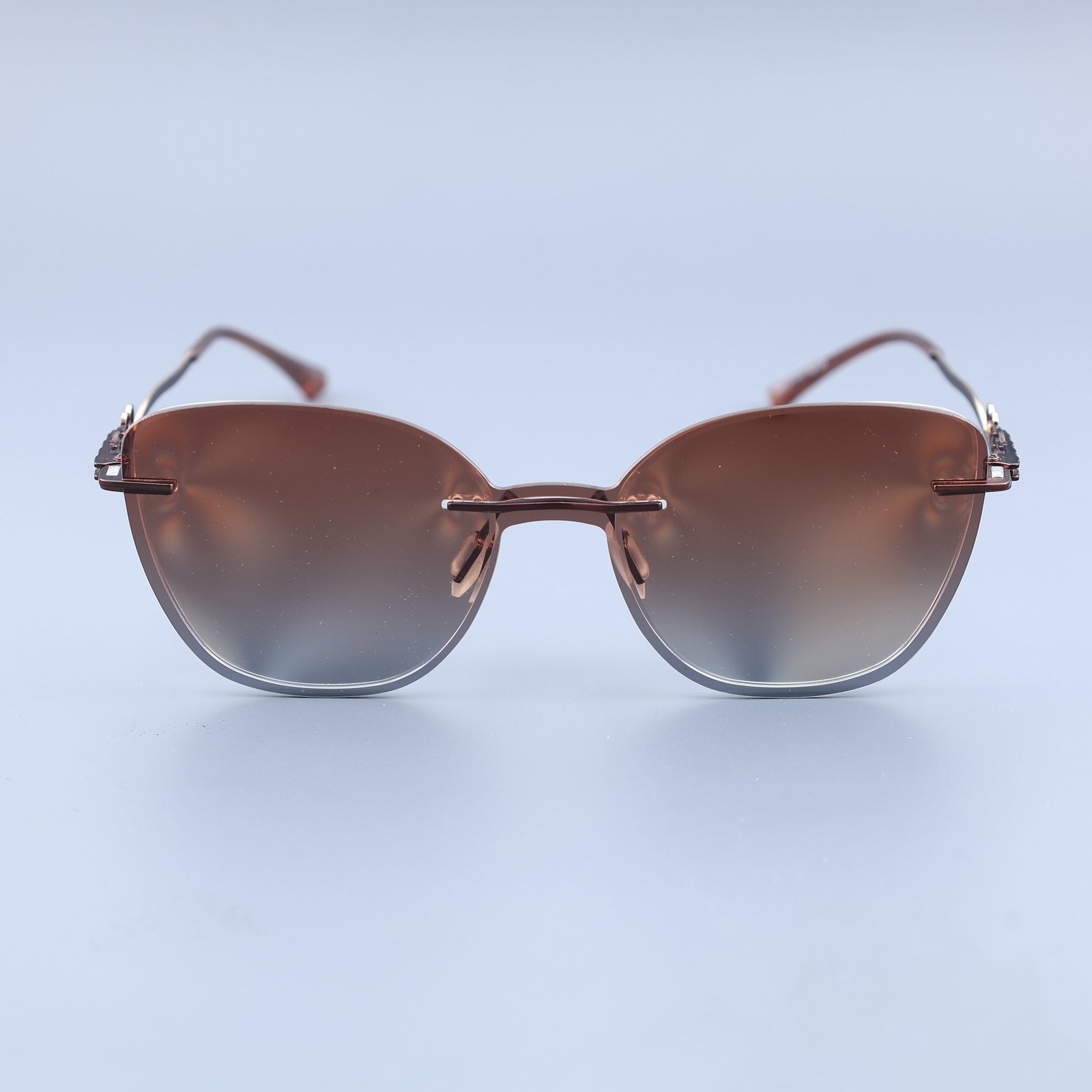 OG Copper Charm | Rimless Butterfly Sunglasses For Women