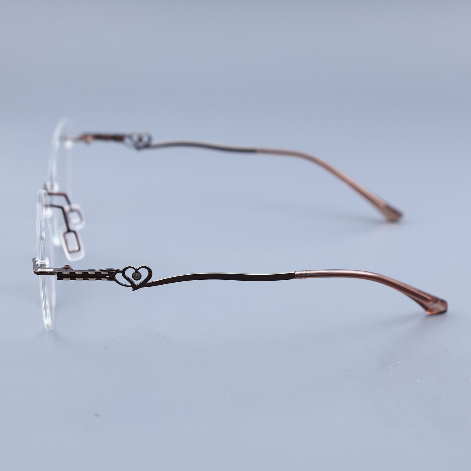 OG Copper Charm | Rimless Butterfly Sunglasses For Women