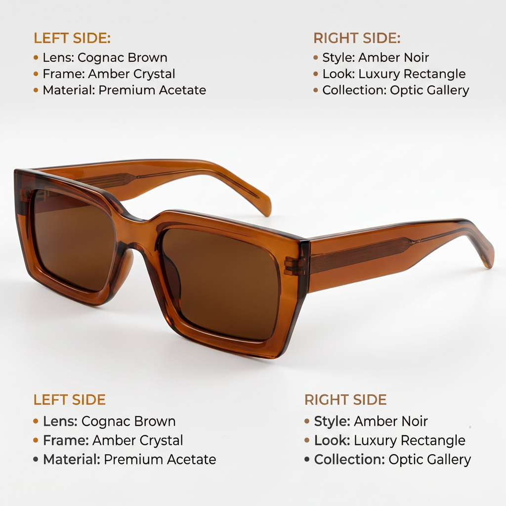 OG Crimson Baron | Luxury Ruby Crystal Square Sunglasses with Deep Brown Lenses