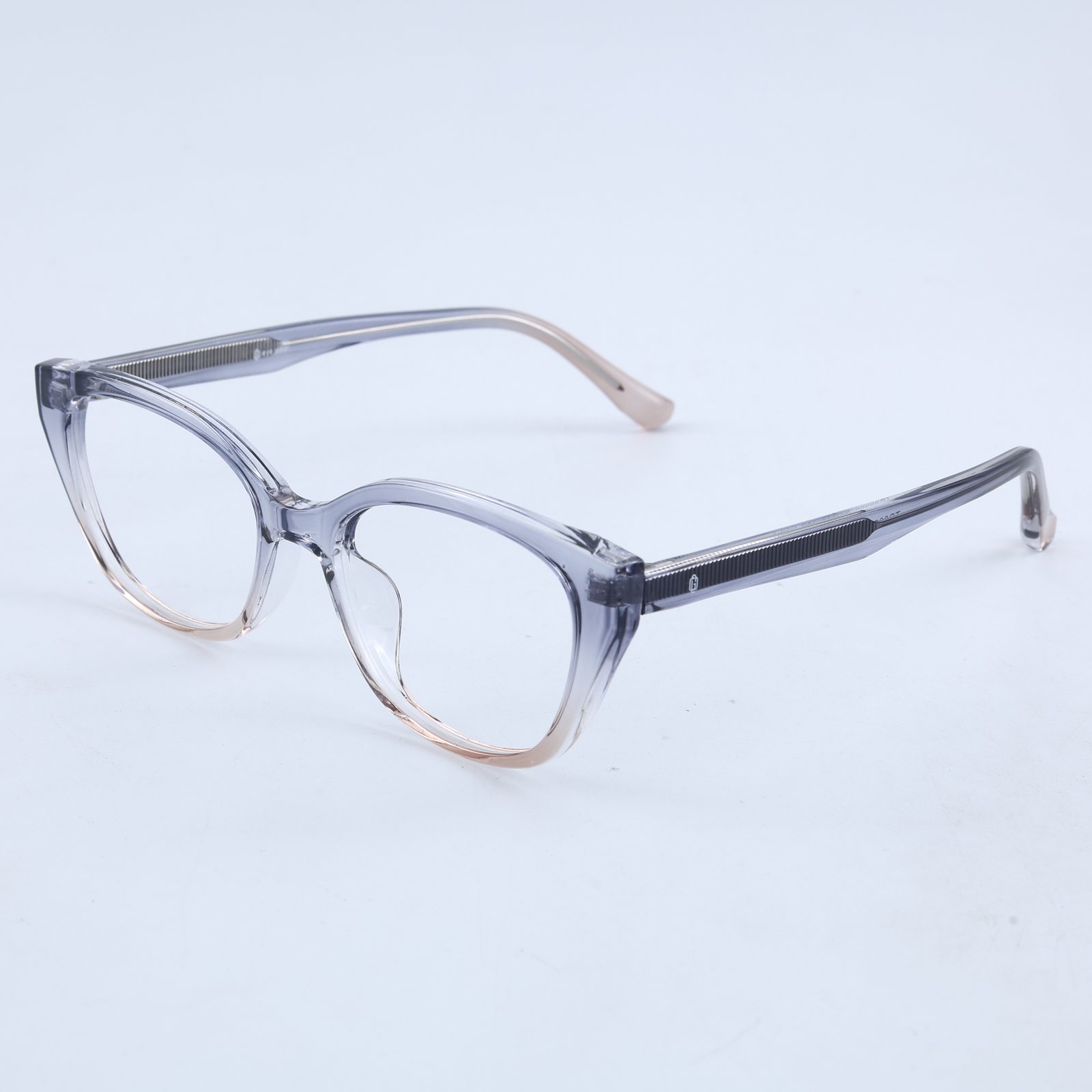 OG Crystal Blush Full Rim Cat-Eye Eyeglasses | Transparent Dual Tone Lightweight Optical Frame for Women