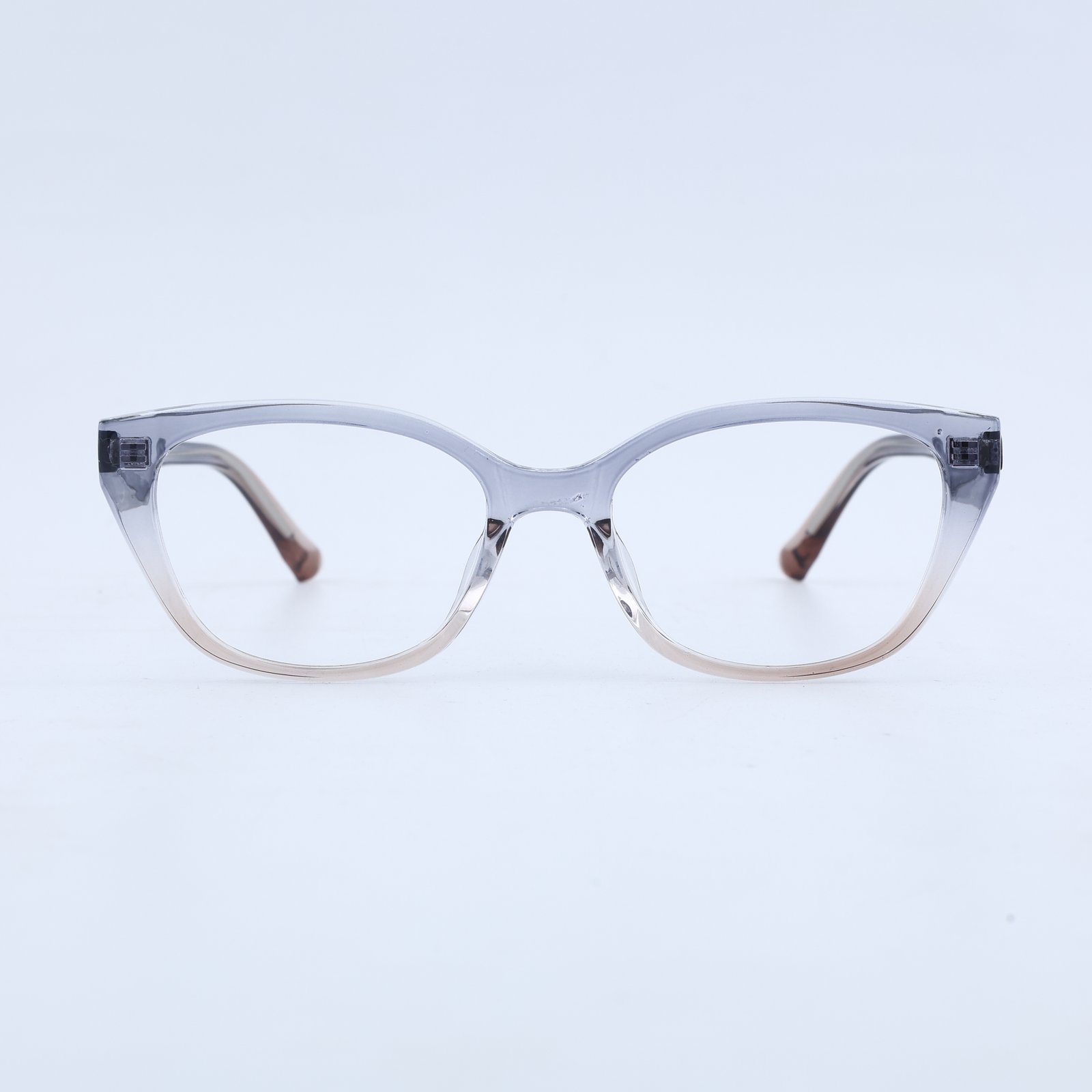 OG Crystal Blush Full Rim Cat-Eye Eyeglasses | Transparent Dual Tone Lightweight Optical Frame for Women