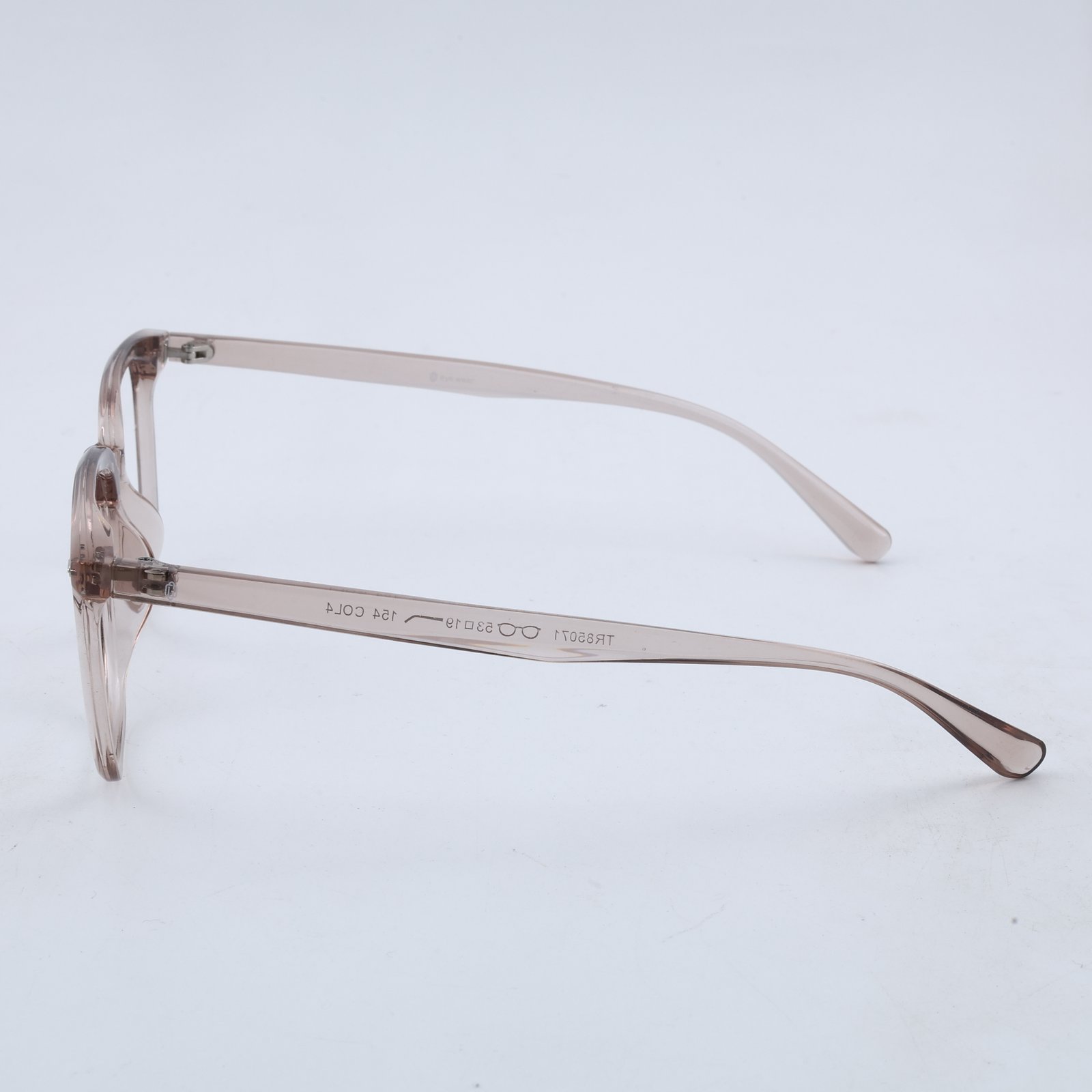OG Crystal Blush Full Rim Square Eyeglasses | Ultra-Light Transparent Optical Frame for Women