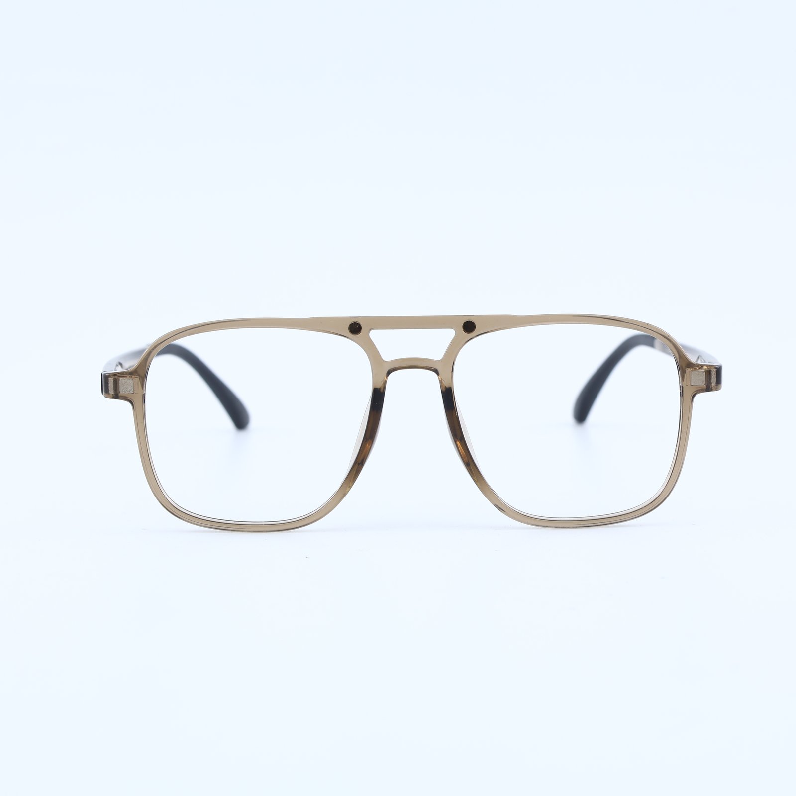 OG Crystal Dusk | Transparent Aviator Square  Clip on Sunglasses