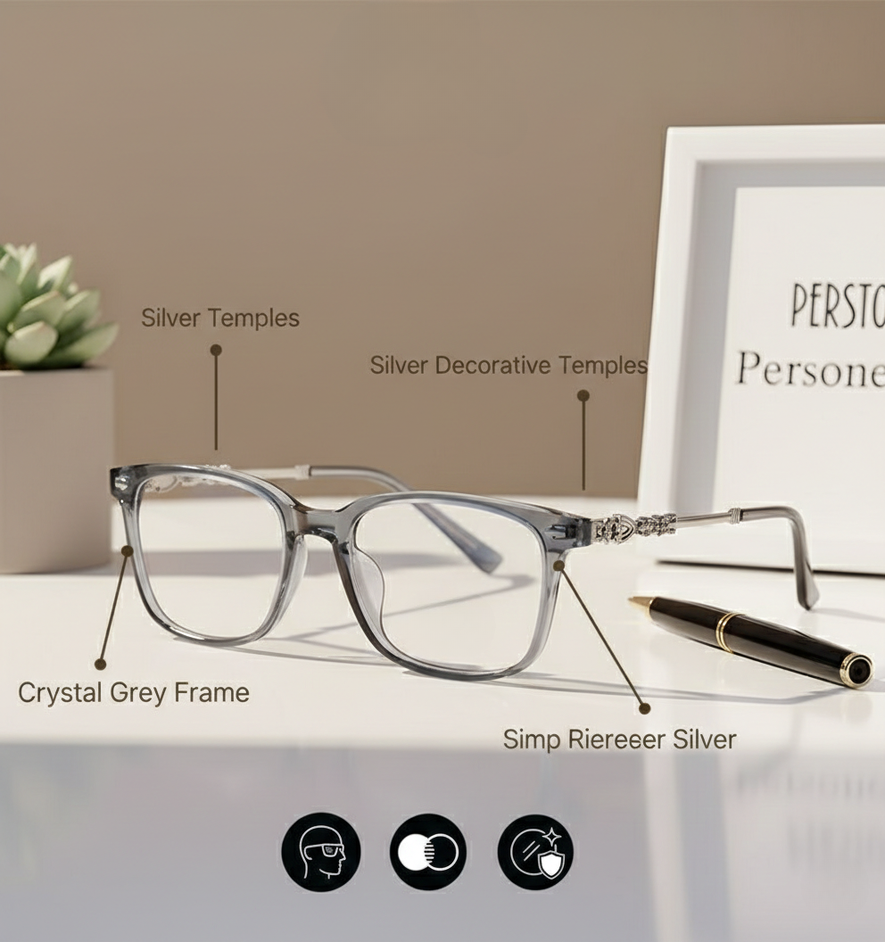 OG Crystal Edge Eyeglasses | Full Rim Premium Optical Frame for Men