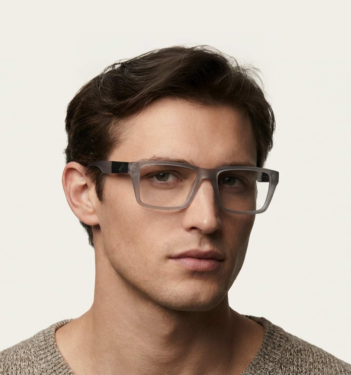 OG Crystal Edge Full Rim Square Eyeglasses | Transparent Premium Optical Frame