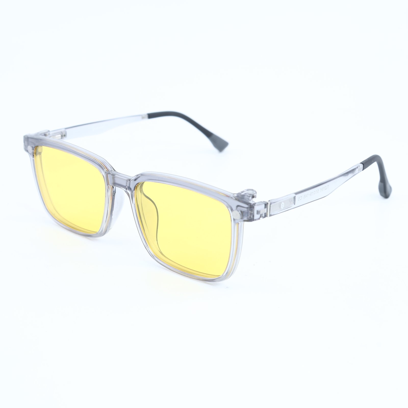 OG Crystal Frost | Transparent Frame Square Sunglasses For Men