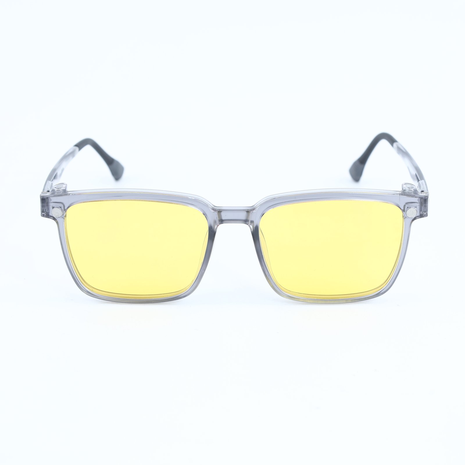 OG Crystal Frost | Transparent Frame Square Sunglasses For Men