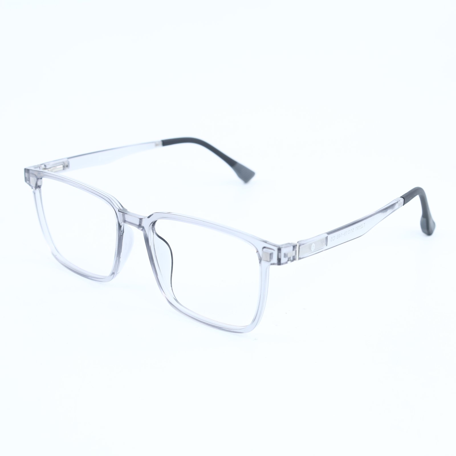 OG Crystal Frost | Transparent Frame Square Sunglasses For Men