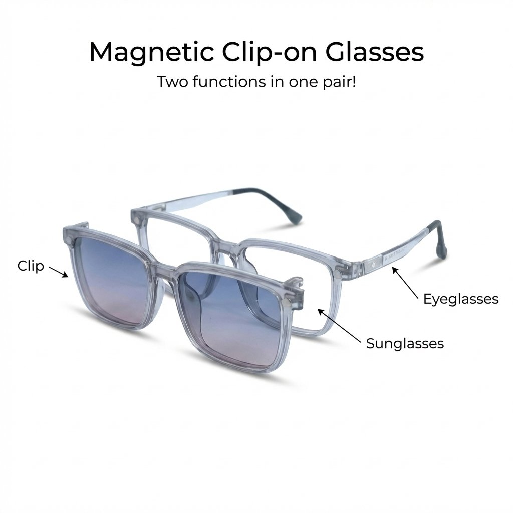 OG Crystal Frost | Transparent Frame Square Sunglasses For Men