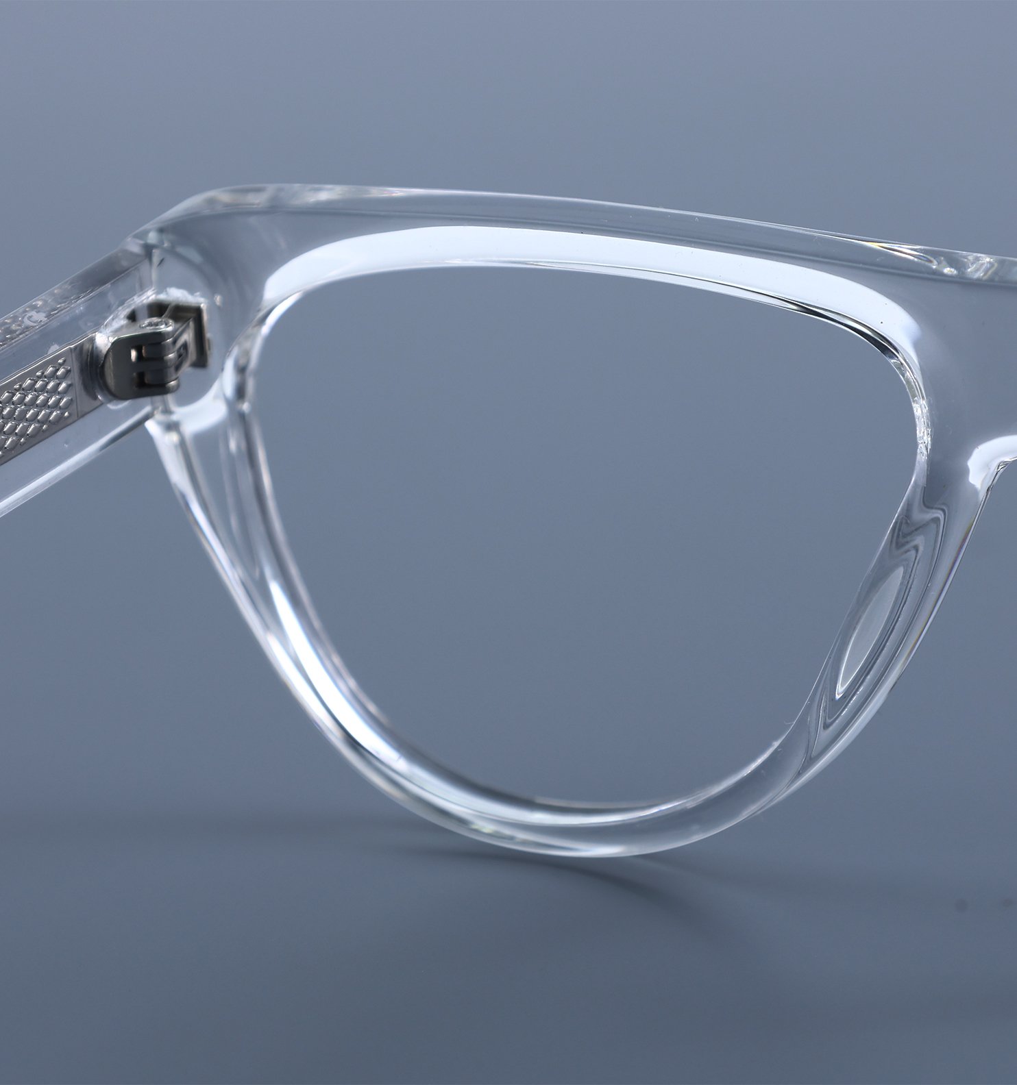 OG Crystal Men’s Full Rim Square Eyeglasses | Stylish Square Optical Frame in Blue Grey, Transparent & Yellow-Black