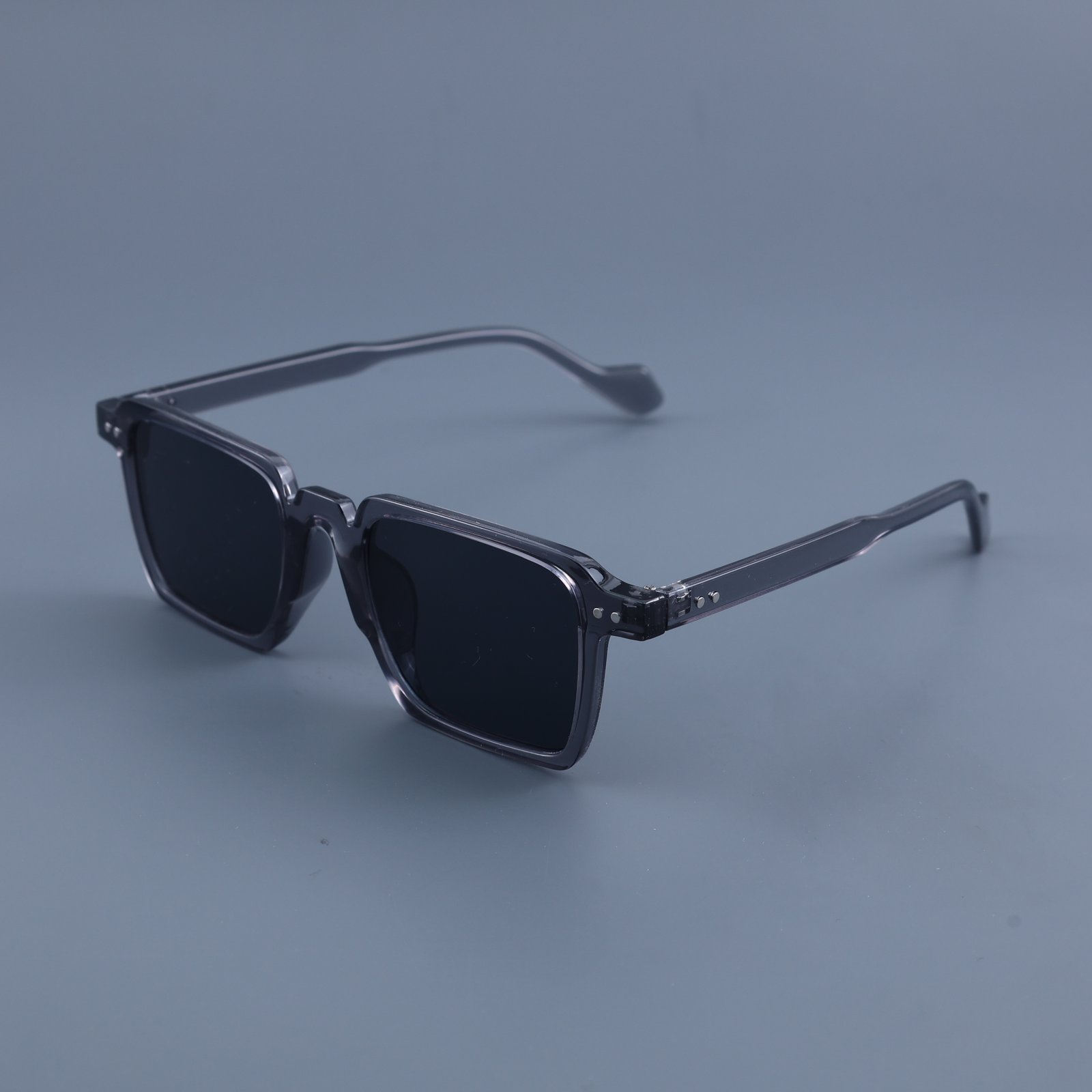 OG Crystal Noir | Classic Square Black Lens Sunglasses