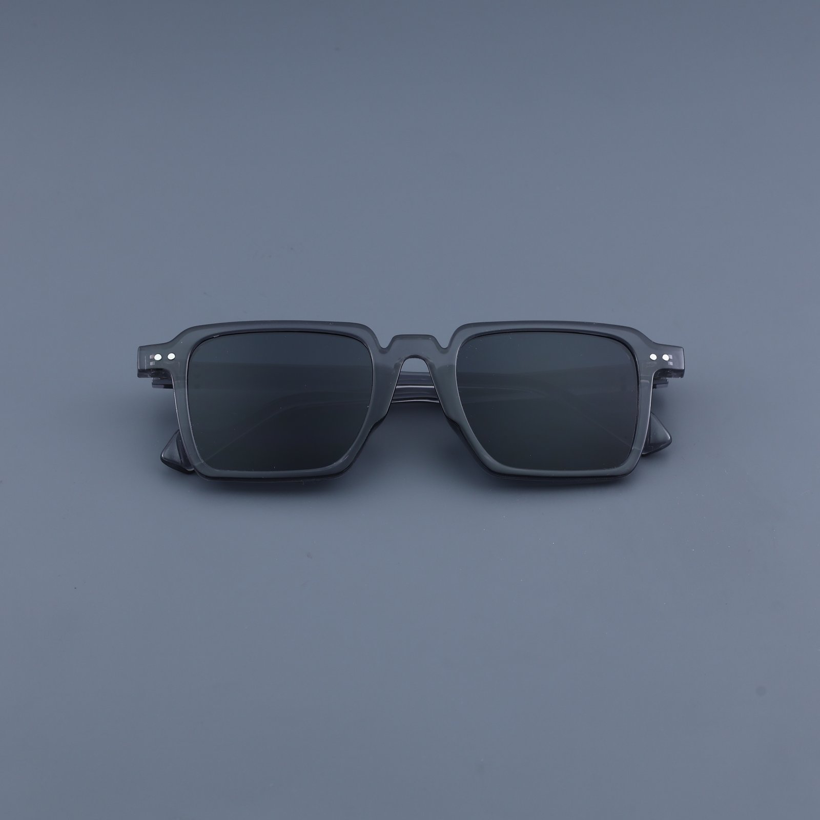 OG Crystal Noir | Classic Square Black Lens Sunglasses