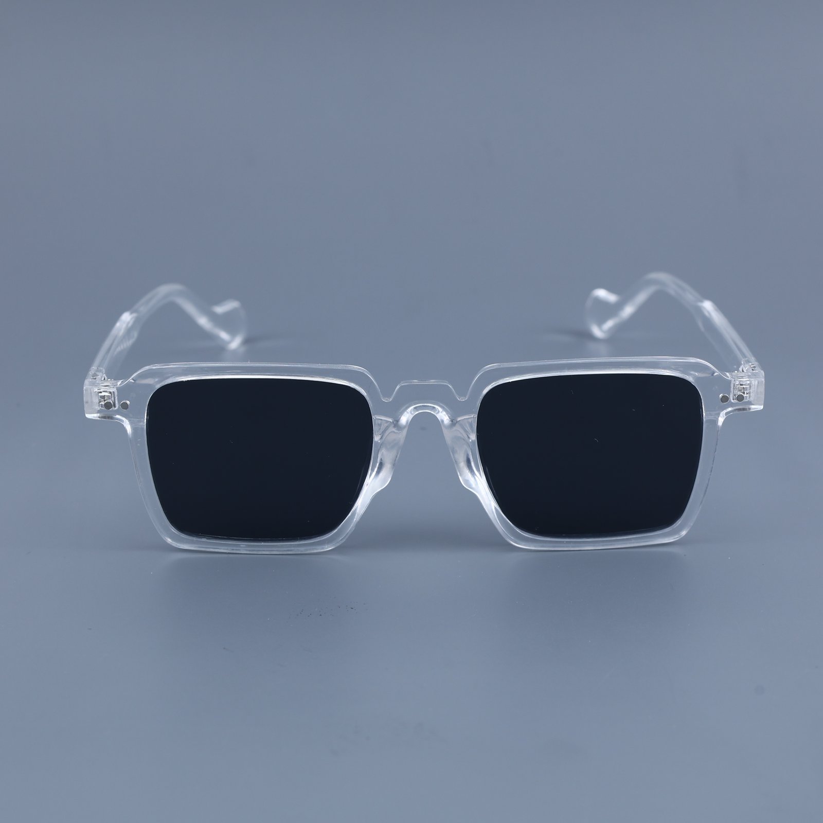 OG Crystal Noir | Classic Square Black Lens Sunglasses