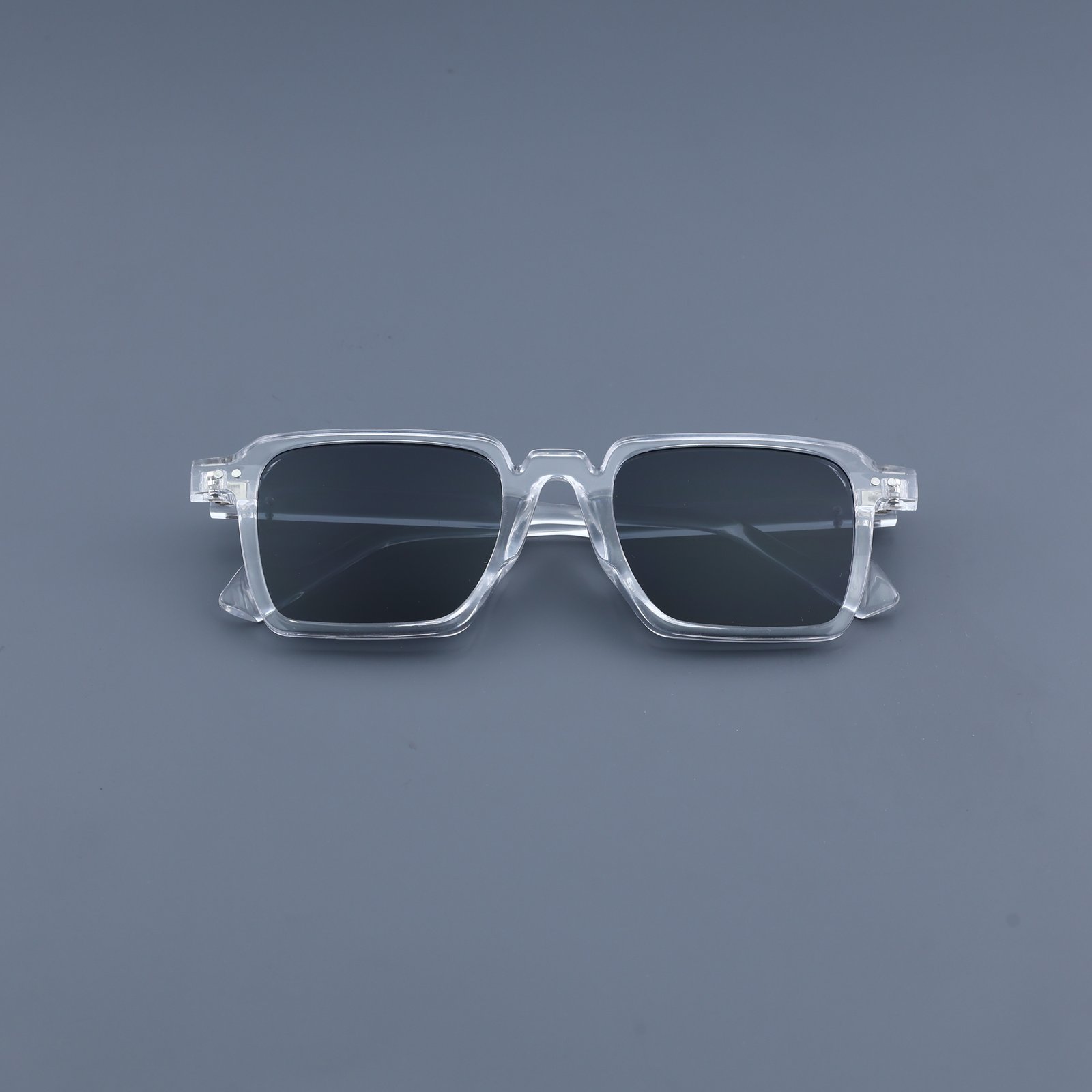 OG Crystal Noir | Classic Square Black Lens Sunglasses