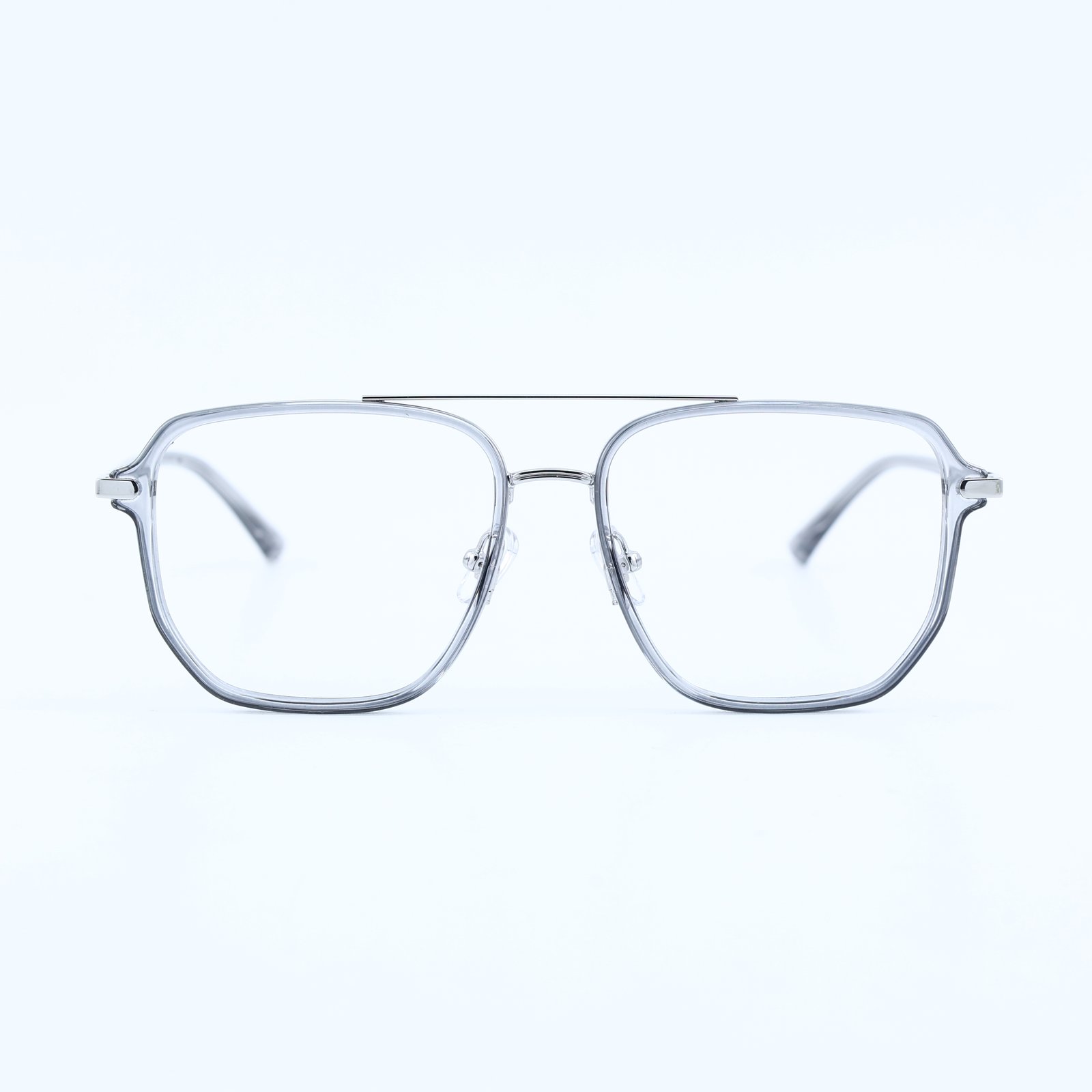 OG Crystal Pilot | Transparent Frame Square Aviator Sunglasses For Men