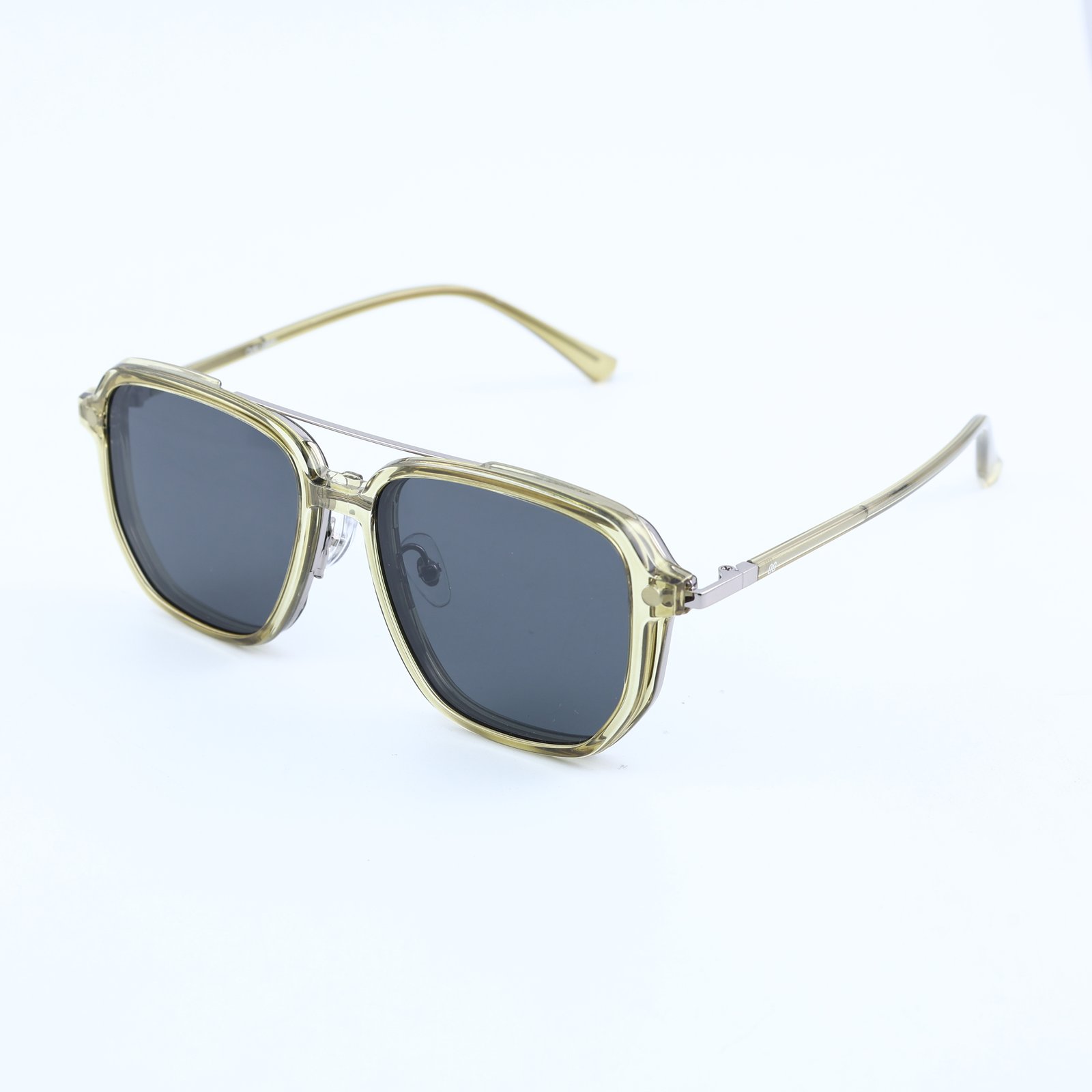 OG Crystal Pilot | Transparent Frame Square Aviator Sunglasses For Men
