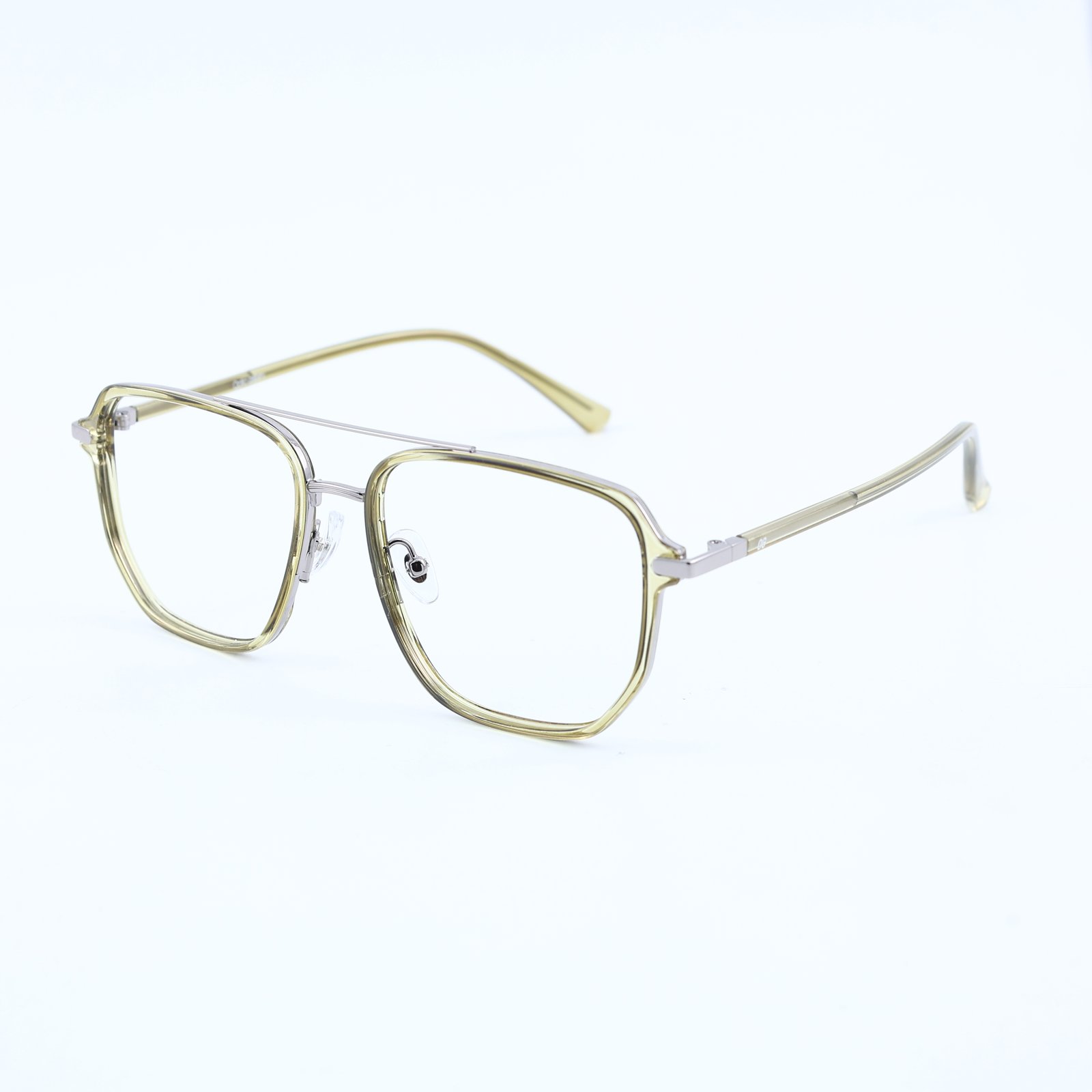 OG Crystal Pilot | Transparent Frame Square Aviator Sunglasses For Men